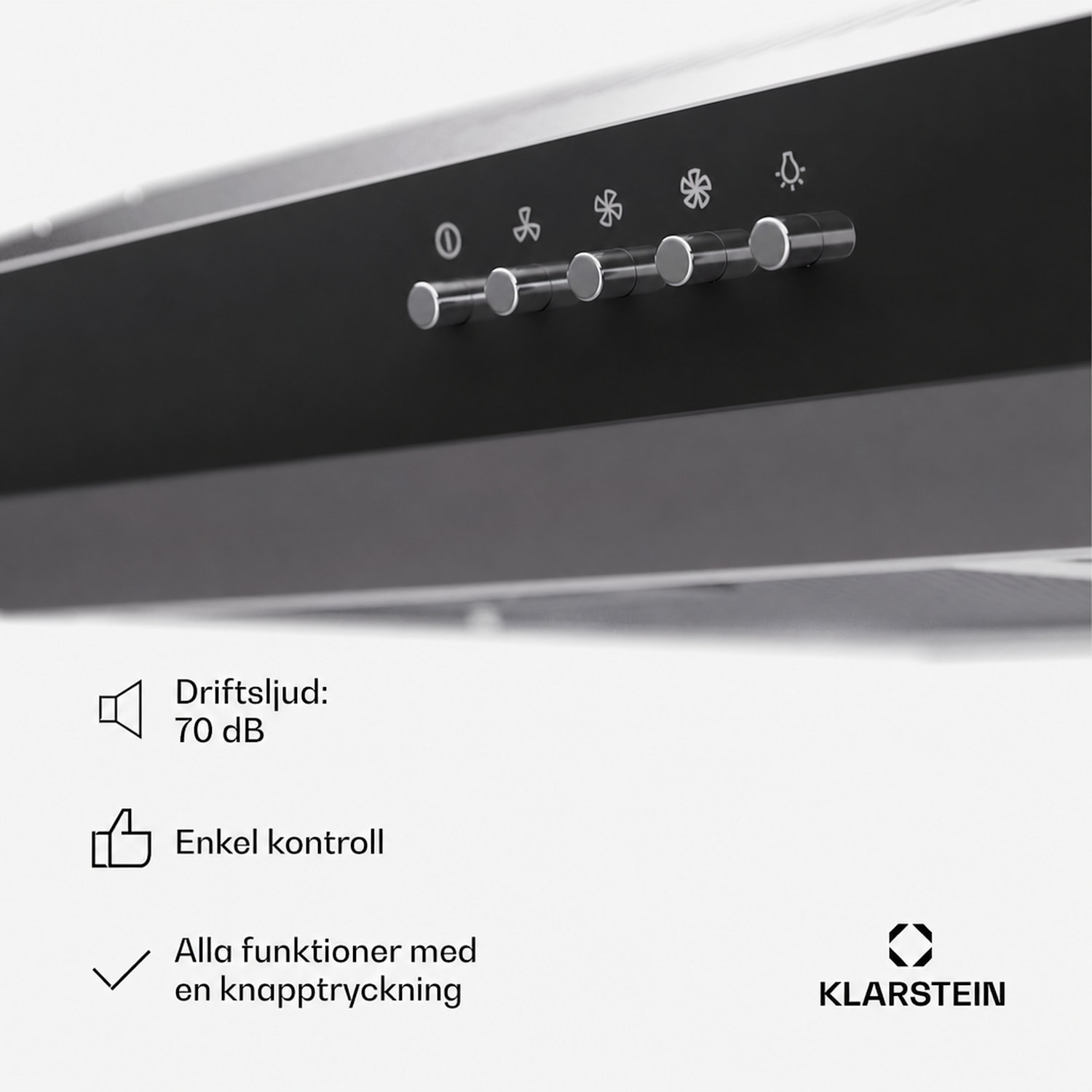 Contempo 60 integrerad köksfläkt 60 cm 200 m³/h LED rostfritt stål akryl 60 cm | Silver