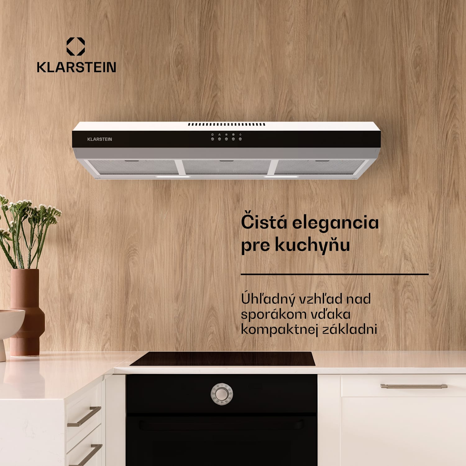 Contempo 90, digestor, 90 cm, podskrinkový, 200 m³/h, LED, akryl, nehrdzavejúca oceľ 90 cm | Strieborná