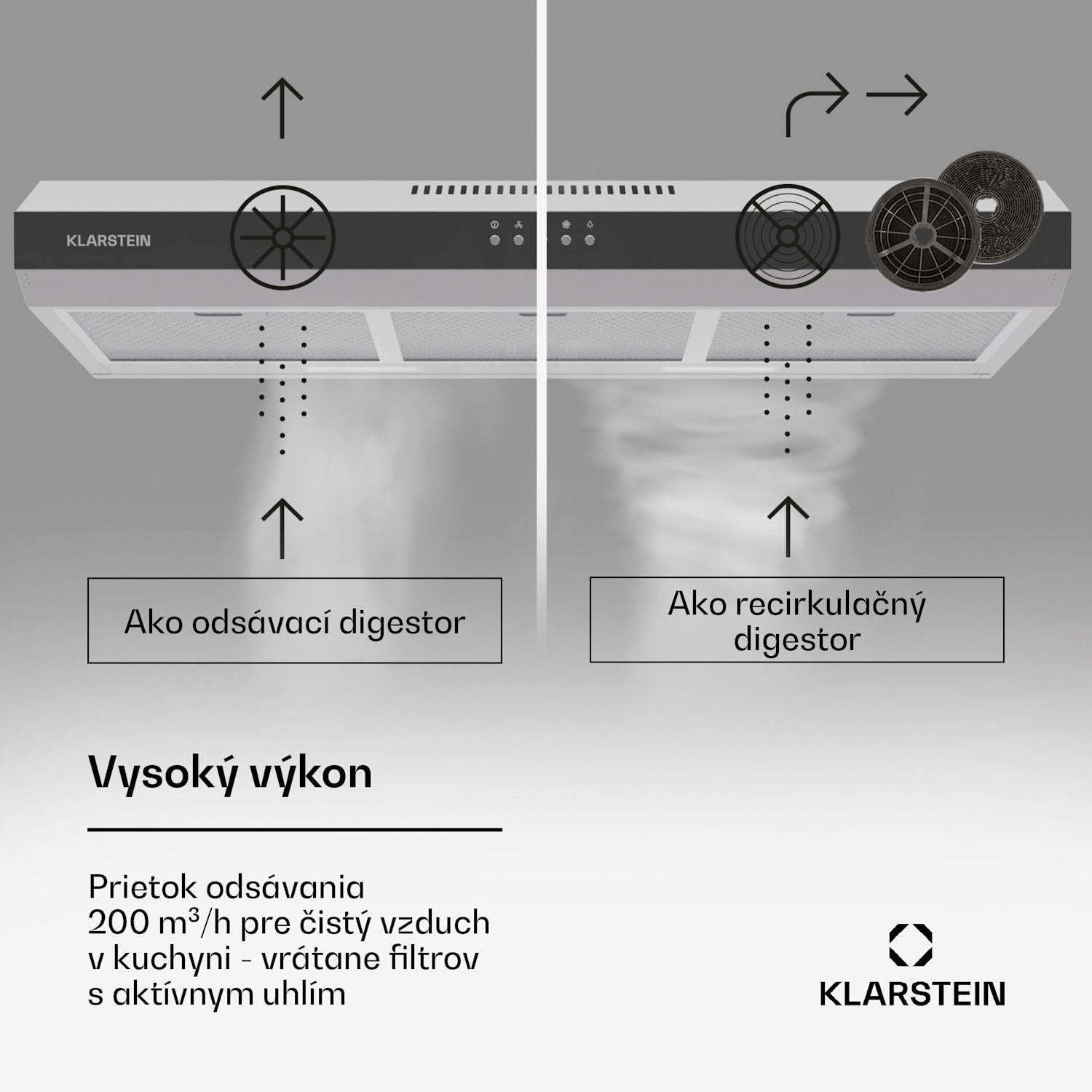 Contempo 90, digestor, 90 cm, podskrinkový, 200 m³/h, LED, akryl, nehrdzavejúca oceľ 90 cm | Strieborná