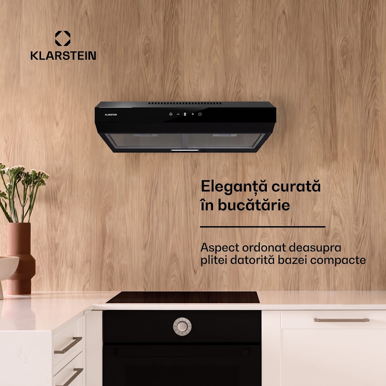 Contempo Neo, hotă, sub dulap, recirculare, 199 m³/h, SenseControl, control tactil integrat, oțel inoxidabil / sticlă acrilică 