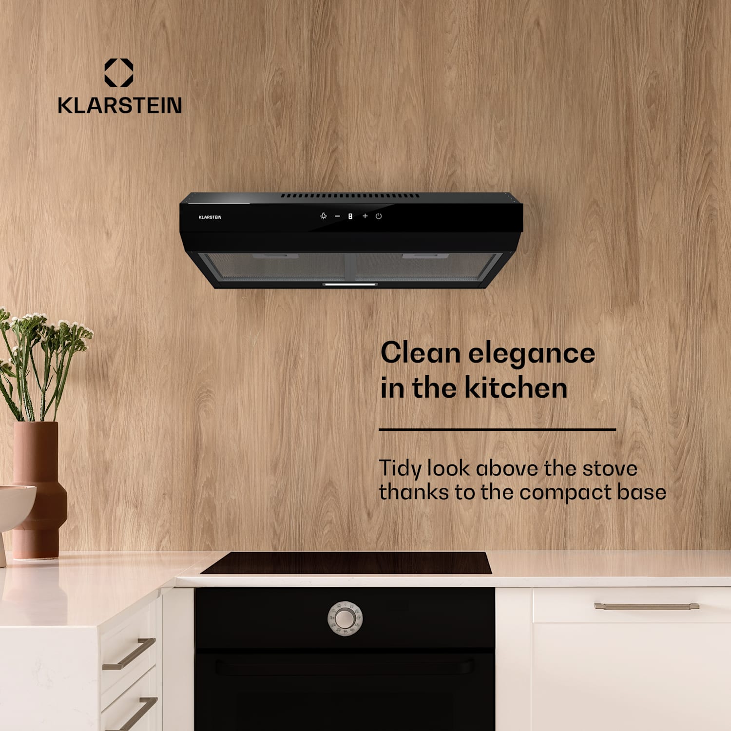 Contempo Neo, napa, ispod ormarića, recirkulacija, 175 m³/h, SenseControl, integrirana kontrola na dodir, nehrđajući čelik / akrilno staklo 