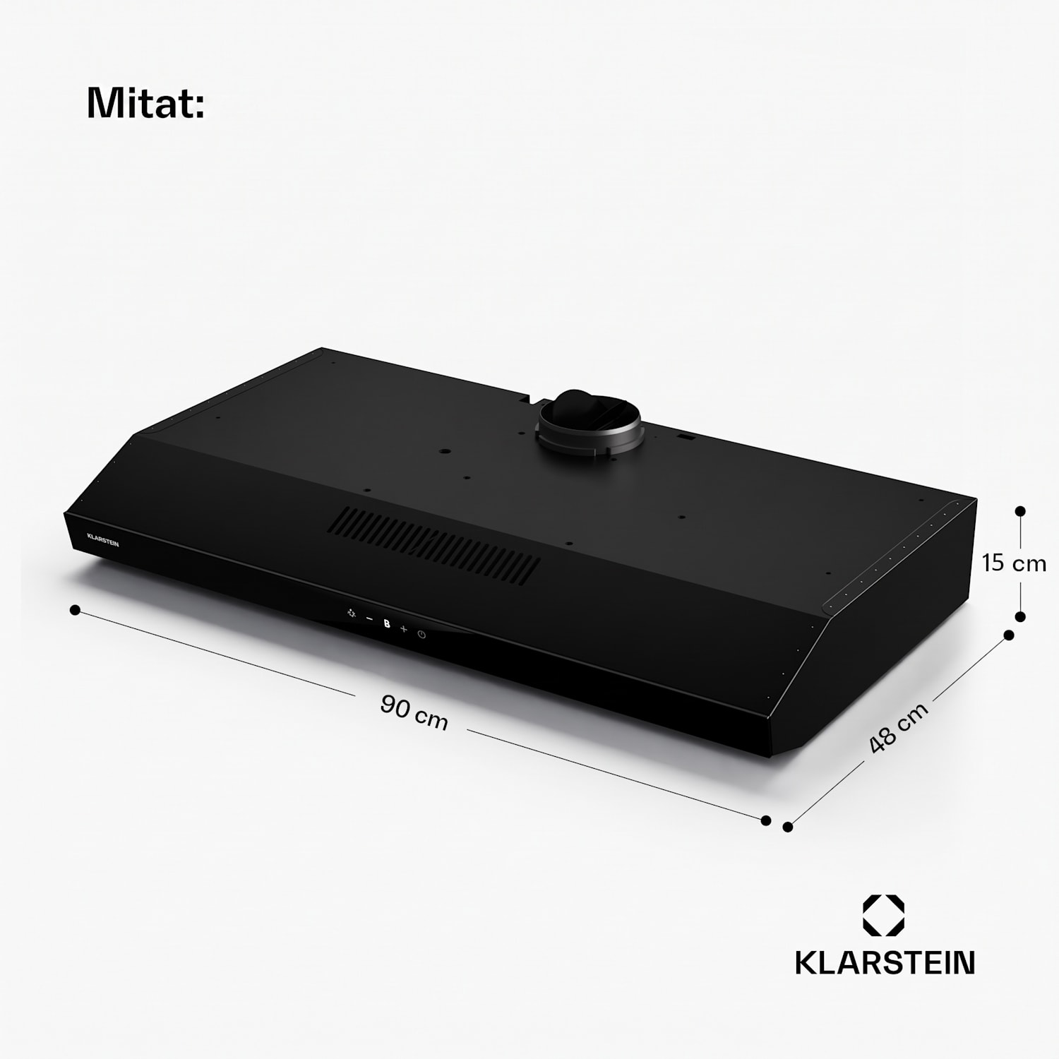 Contempo Neo liesituuletin yläkaapin alle poistoilma/kiertoilma 192 m³/h ilmanpoistoteho SenseControl integroitu kosketusohjaus ruostumaton teräs / pleksilasinen etusivu 