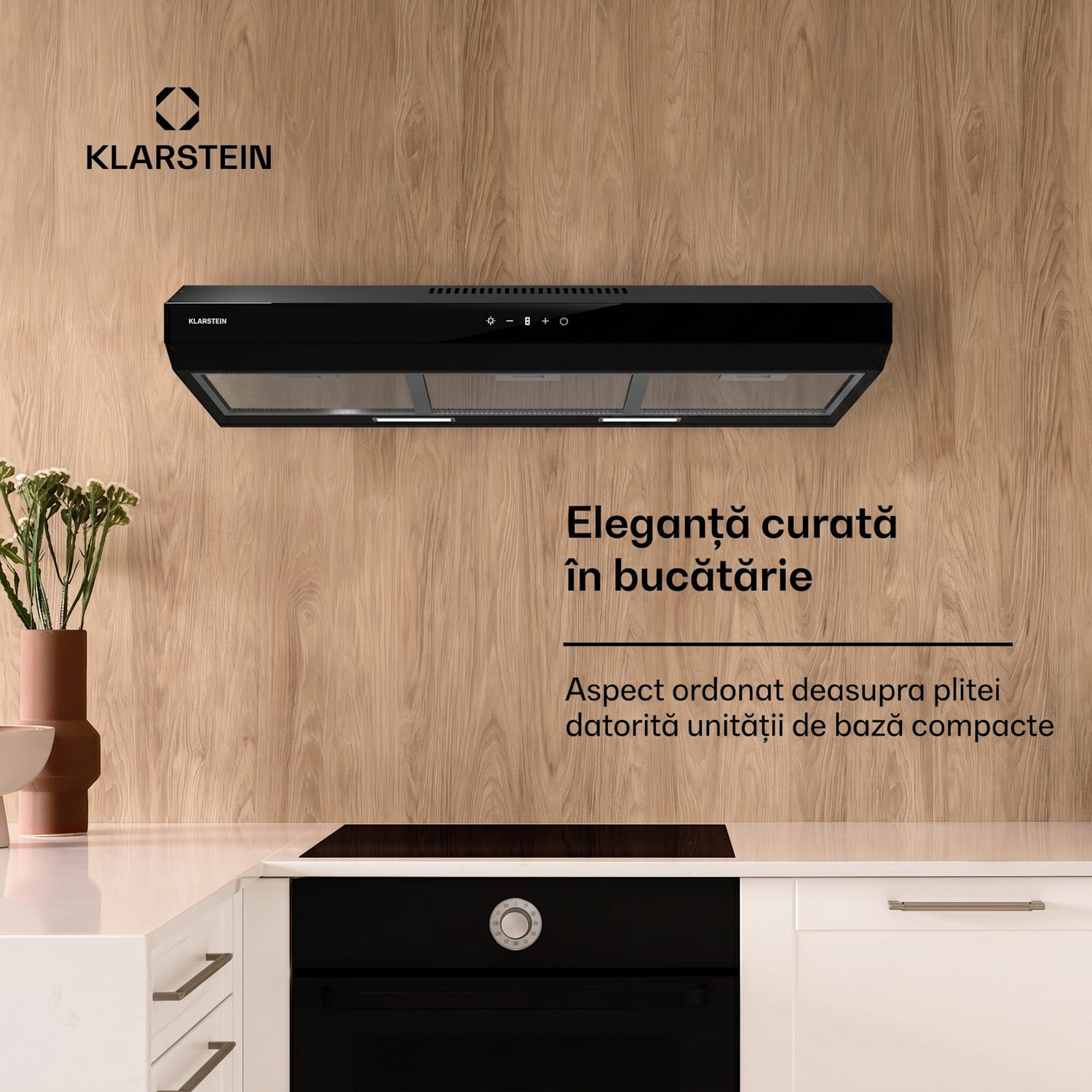 Contempo Neo, hotă, sub dulap, recirculare, 192 m³/h, SenseControl, control tactil integrat, oțel inoxidabil / sticlă acrilică 