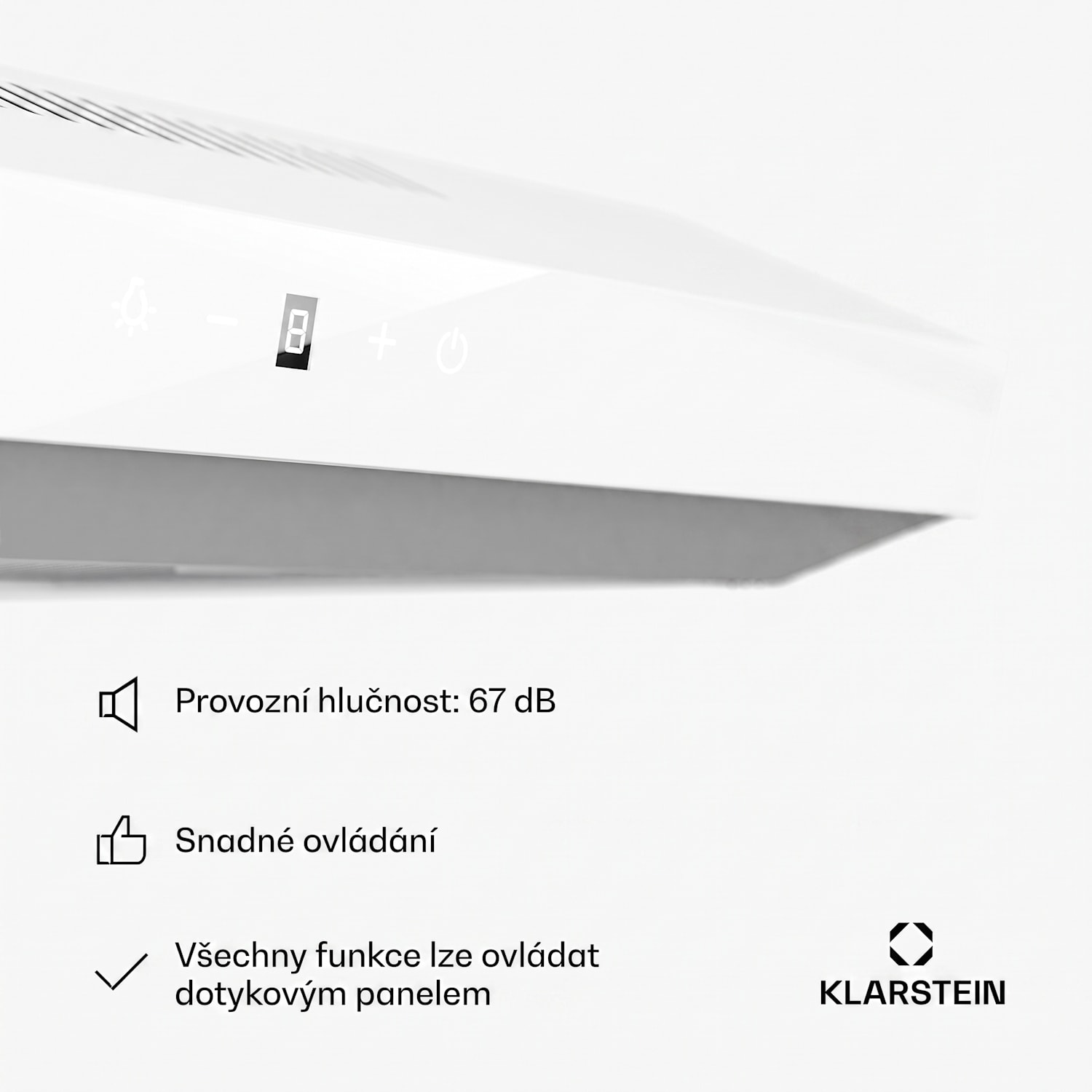 Contempo Neo, digestoř, podskříňková, recirkulace, 199 m³/h, SenseControl, integrované dotykové ovládání, nerezavějící ocel / akrylátové sklo 