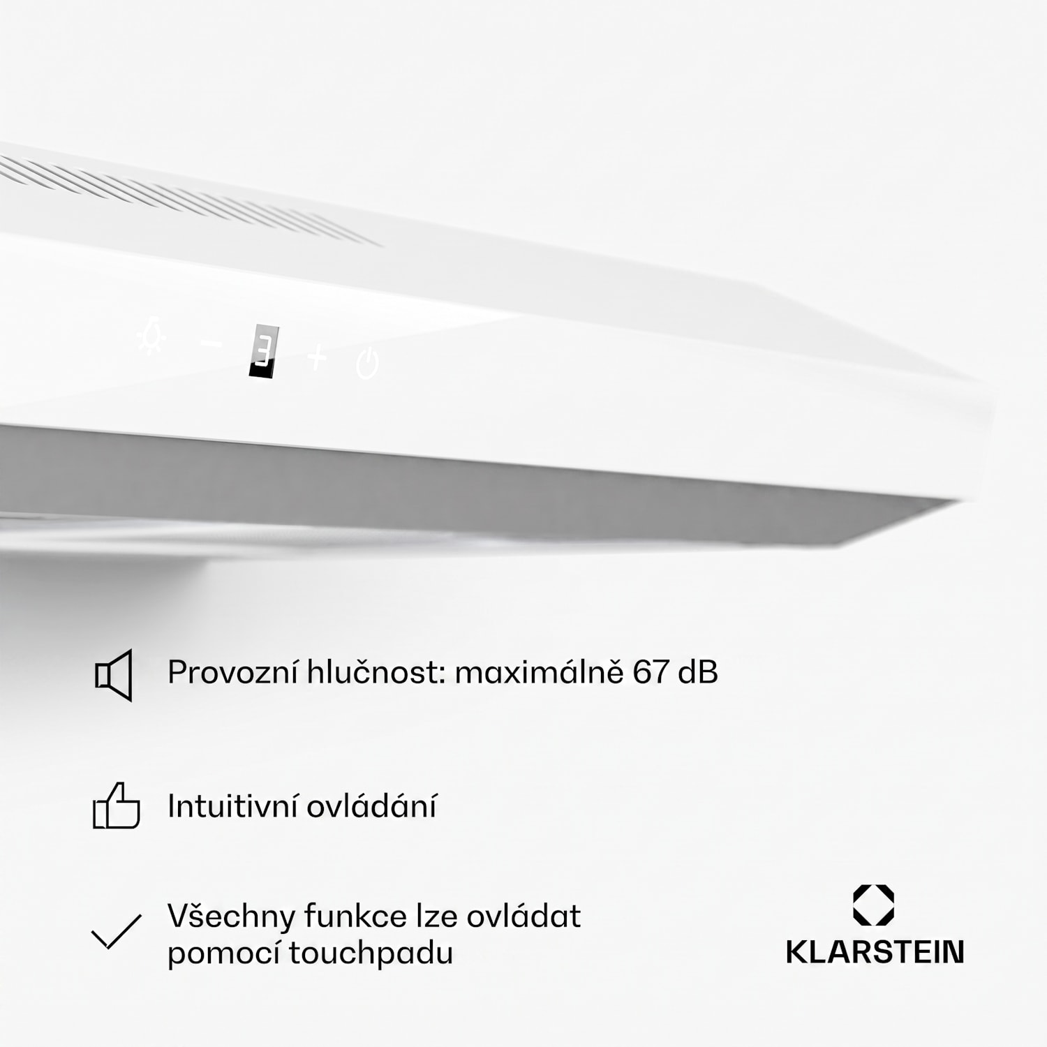 Contempo Neo, digestoř, podskříňková, recirkulace, 192 m³/h, SenseControl, integrované dotykové ovládání, nerezavějící ocel / akrylátové sklo 