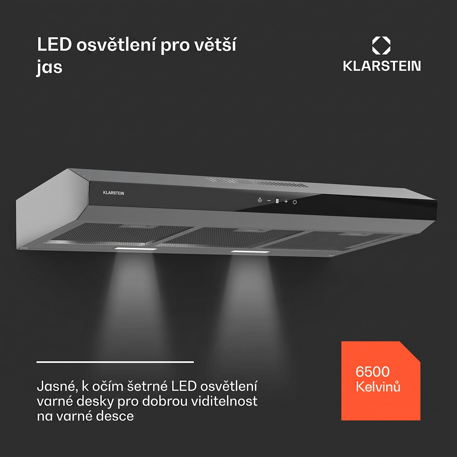 Contempo Neo, digestoř, podskříňková, recirkulace, 175 m³/h, SenseControl, integrované dotykové ovládání, nerezavějící ocel / akrylátové sklo 