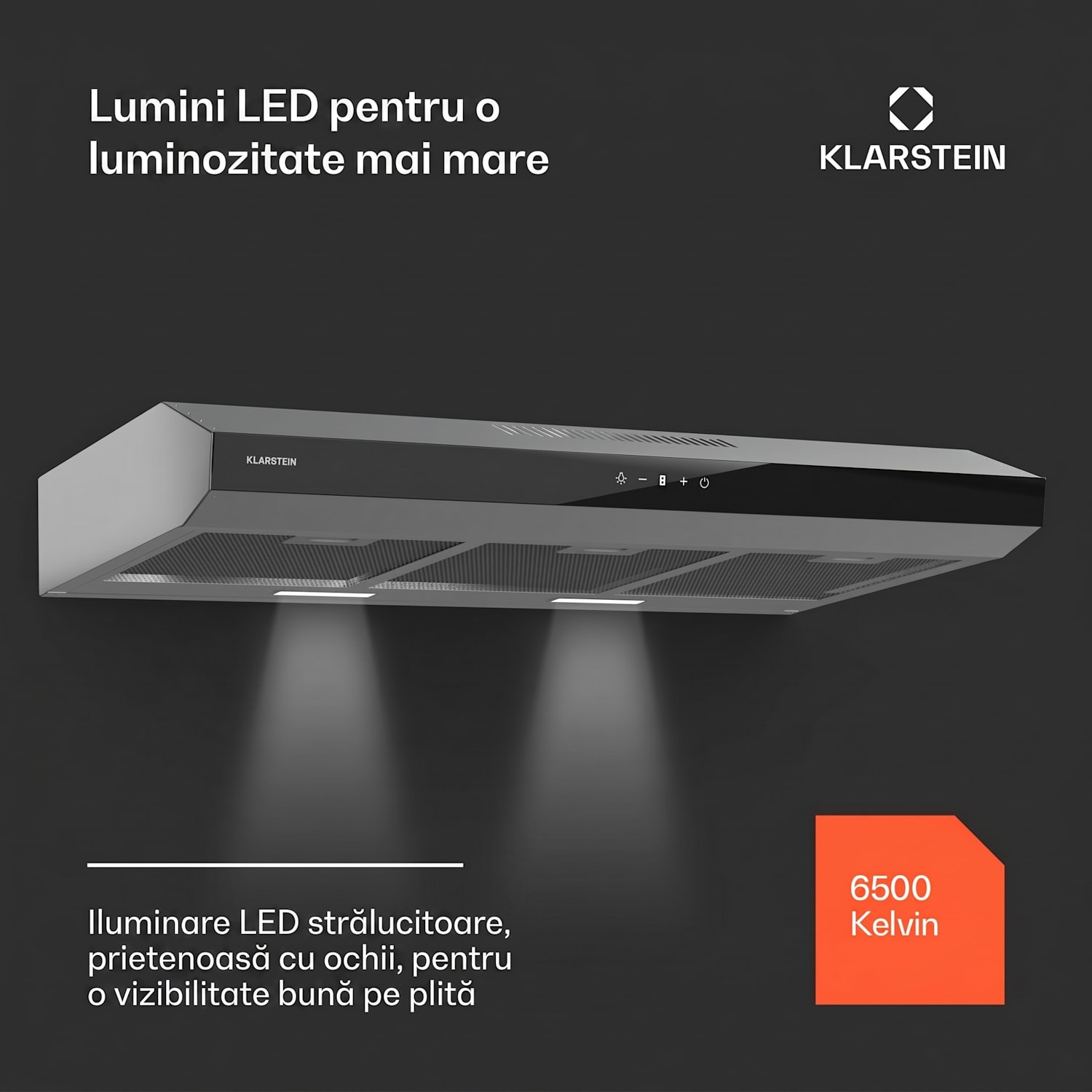 Contempo Neo, hotă, sub dulap, recirculare, 175 m³/h, SenseControl, control tactil integrat, oțel inoxidabil / sticlă acrilică 