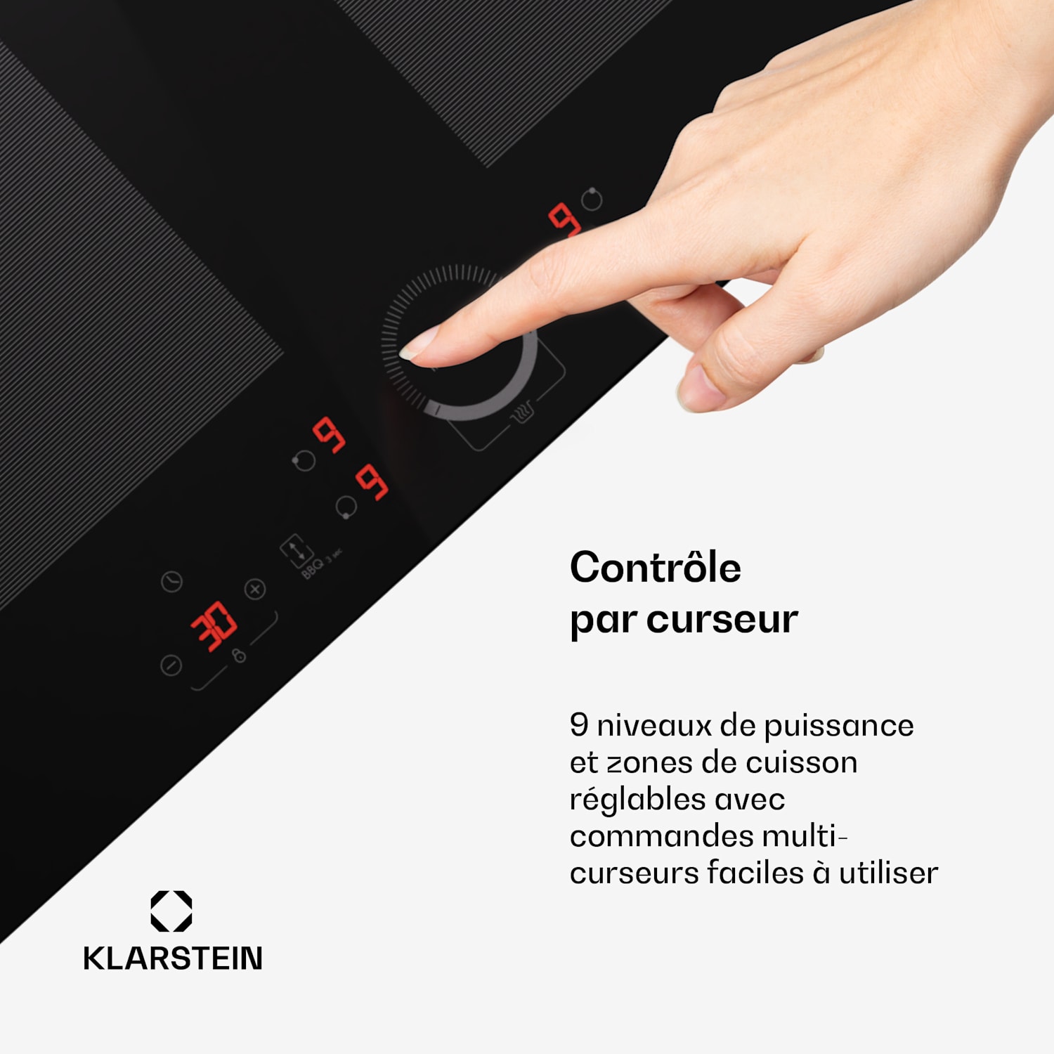 Delicatessa 70 Flex Plaque de cuisson encastrable à induction 4 zones 7000 W vitrocéramique Flex | 70 cm | Noir