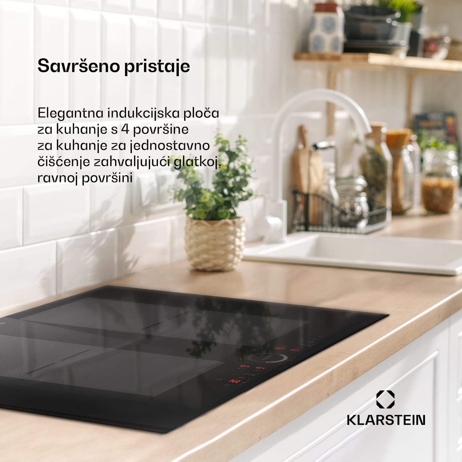 Magnichef 4 Flex, ugradbena indukcijska ploča, 4 zone, 7000W, staklokeramika 