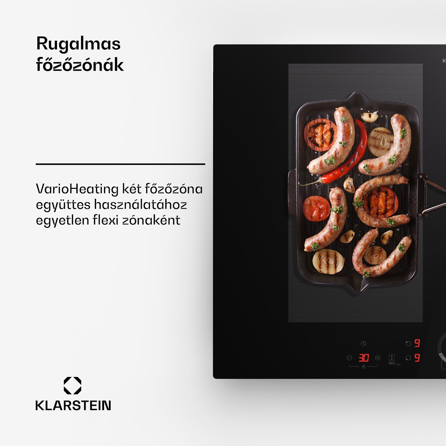 Delicatessa 70 Flex, beépíthető indukciós főzőlap, 4 zóna, 7000 W, üvegkerámia Flex | 70 cm | Fekete