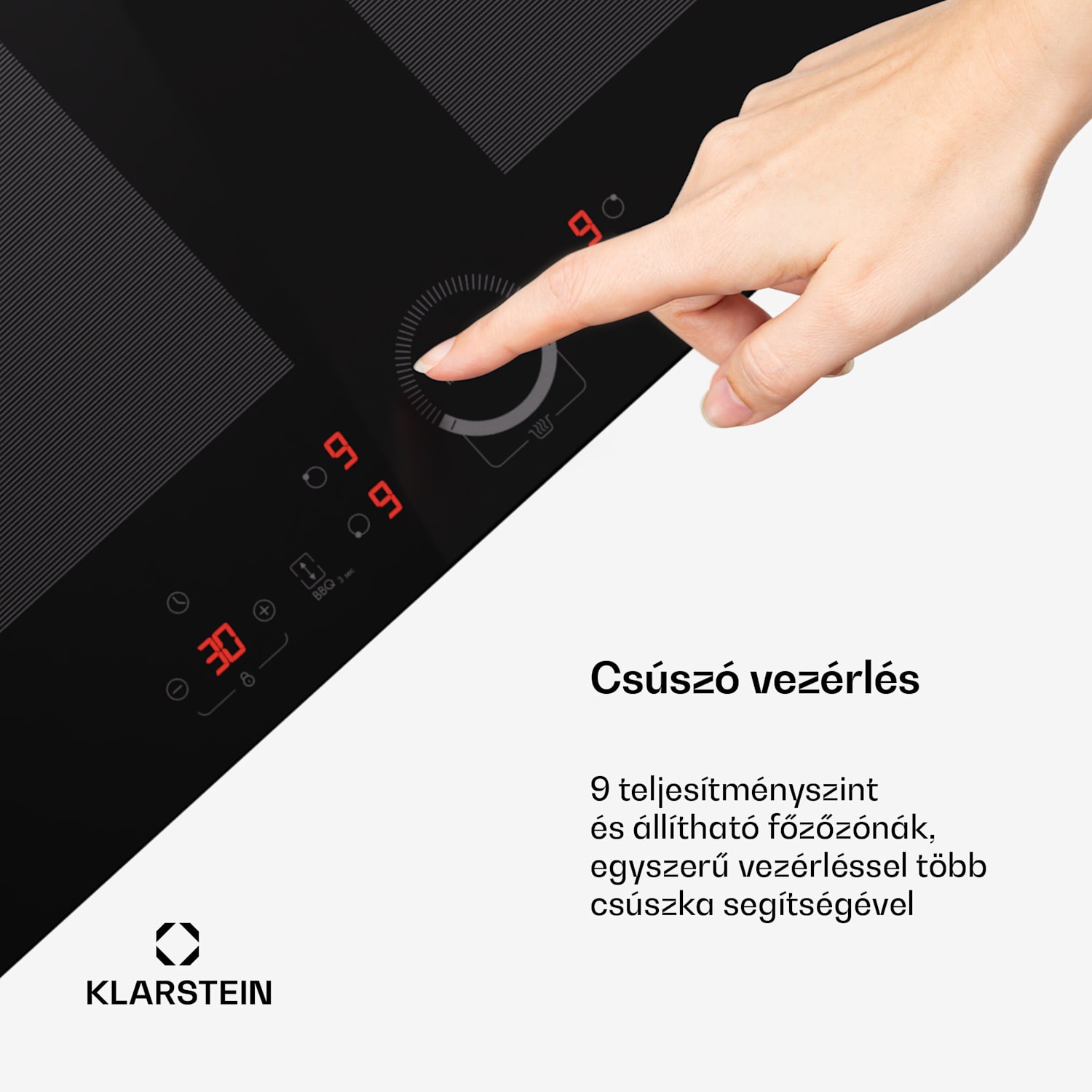 Delicatessa 70 Flex, beépíthető indukciós főzőlap, 4 zóna, 7000 W, üvegkerámia Flex | 70 cm | Fekete