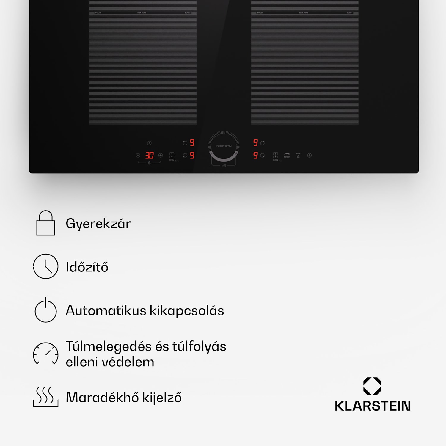 Delicatessa 70 Flex, beépíthető indukciós főzőlap, 4 zóna, 7000 W, üvegkerámia Flex | 70 cm | Fekete