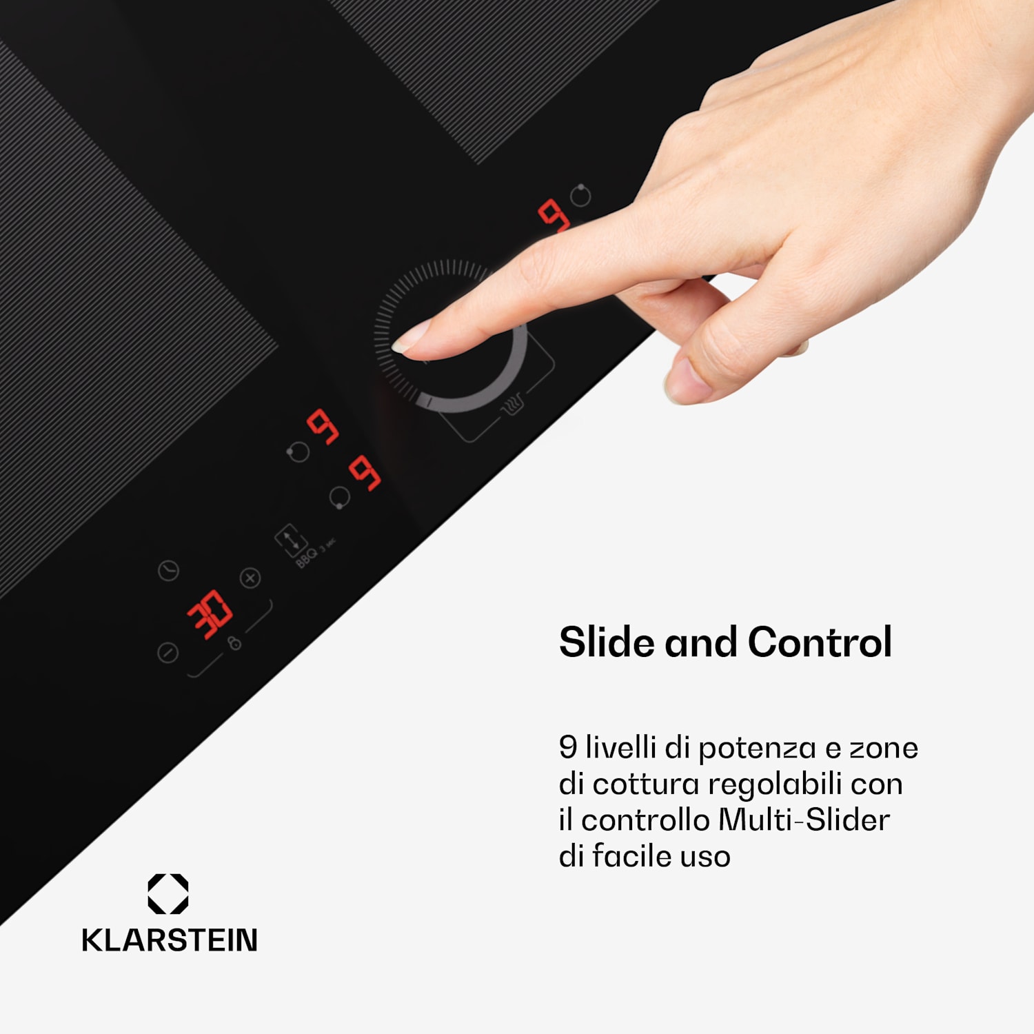 Delicatessa 70 Flex - Piano cottura a induzione da incasso, 4 zone, 7000 W, vetroceramica Flex | 70 cm | Nero