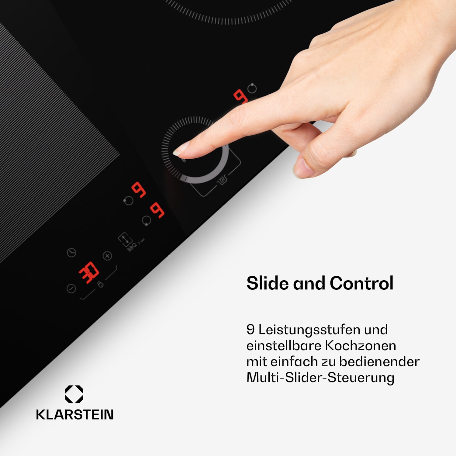 Delicatessa 70 Hybrid Einbaukochfeld Induktion 4 Zonen 7000W Glaskeramik 