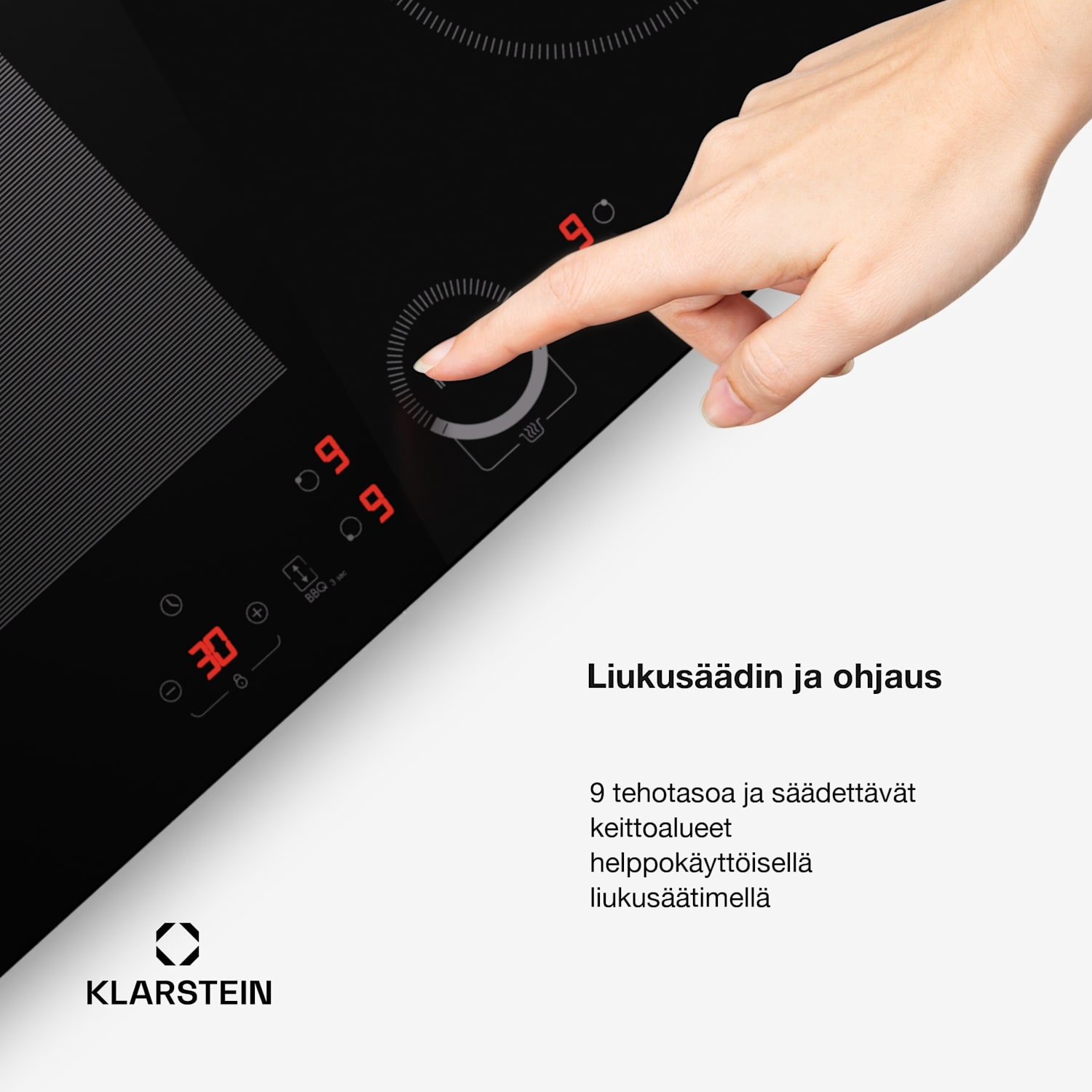 Delicatessa 70 Hybrid integroitava liesi induktio 4 aluetta 7000 W keraaminen 70 cm | 1 Joustoalue | Musta