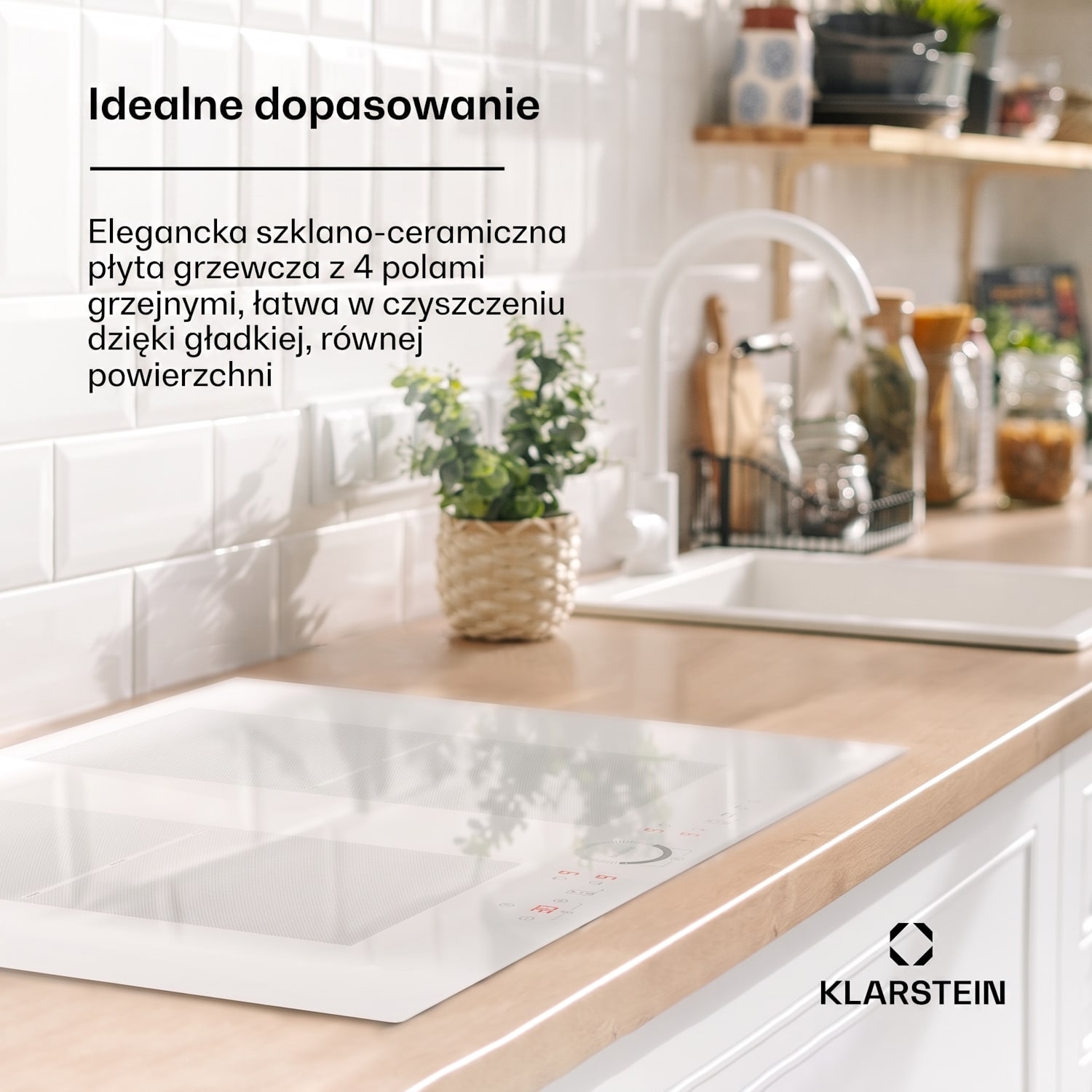 Delicatessa 70 Flex, płyta indukcyjna, 4 strefy, 7000 W, ceramika szklana Flex | 70 cm | Biały