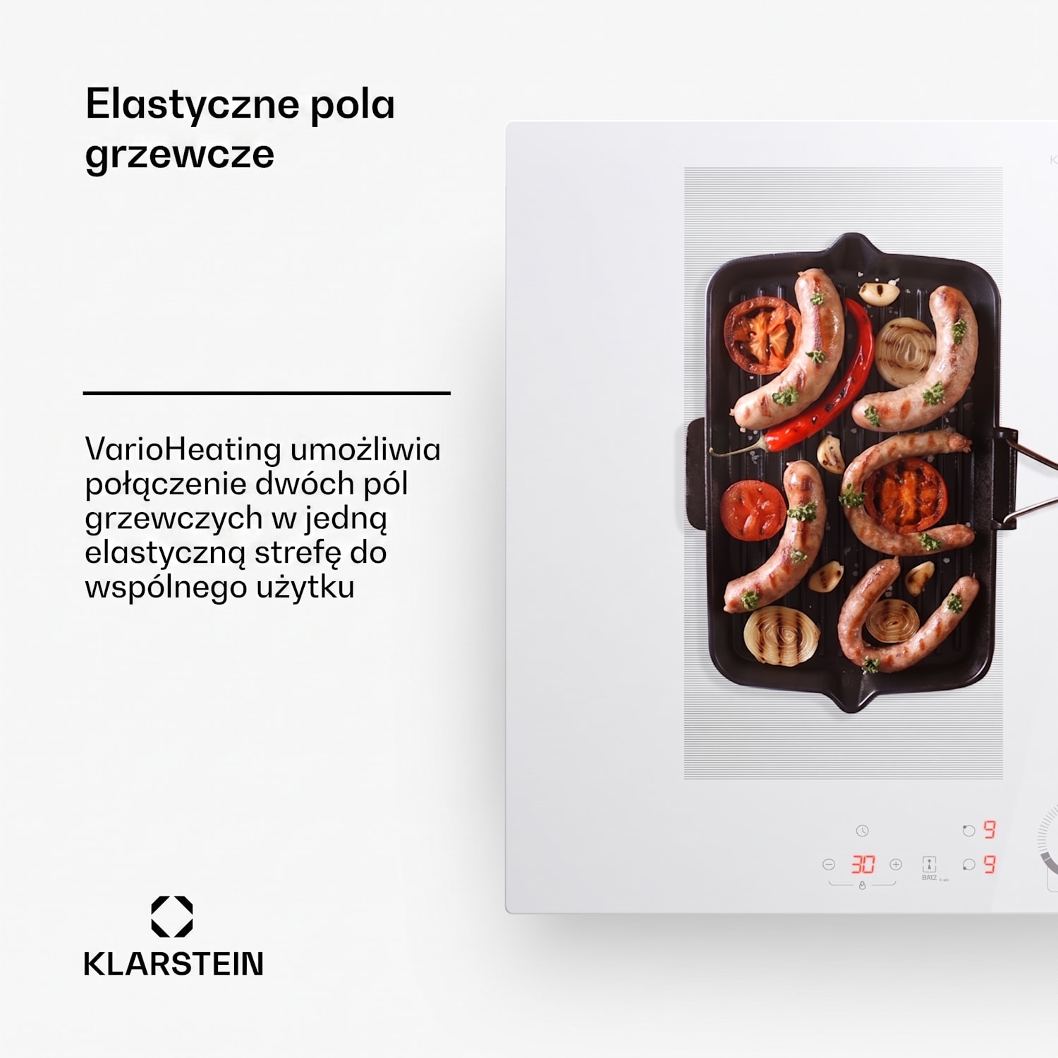 Delicatessa 70 Flex, płyta indukcyjna, 4 strefy, 7000 W, ceramika szklana Flex | 70 cm | Biały