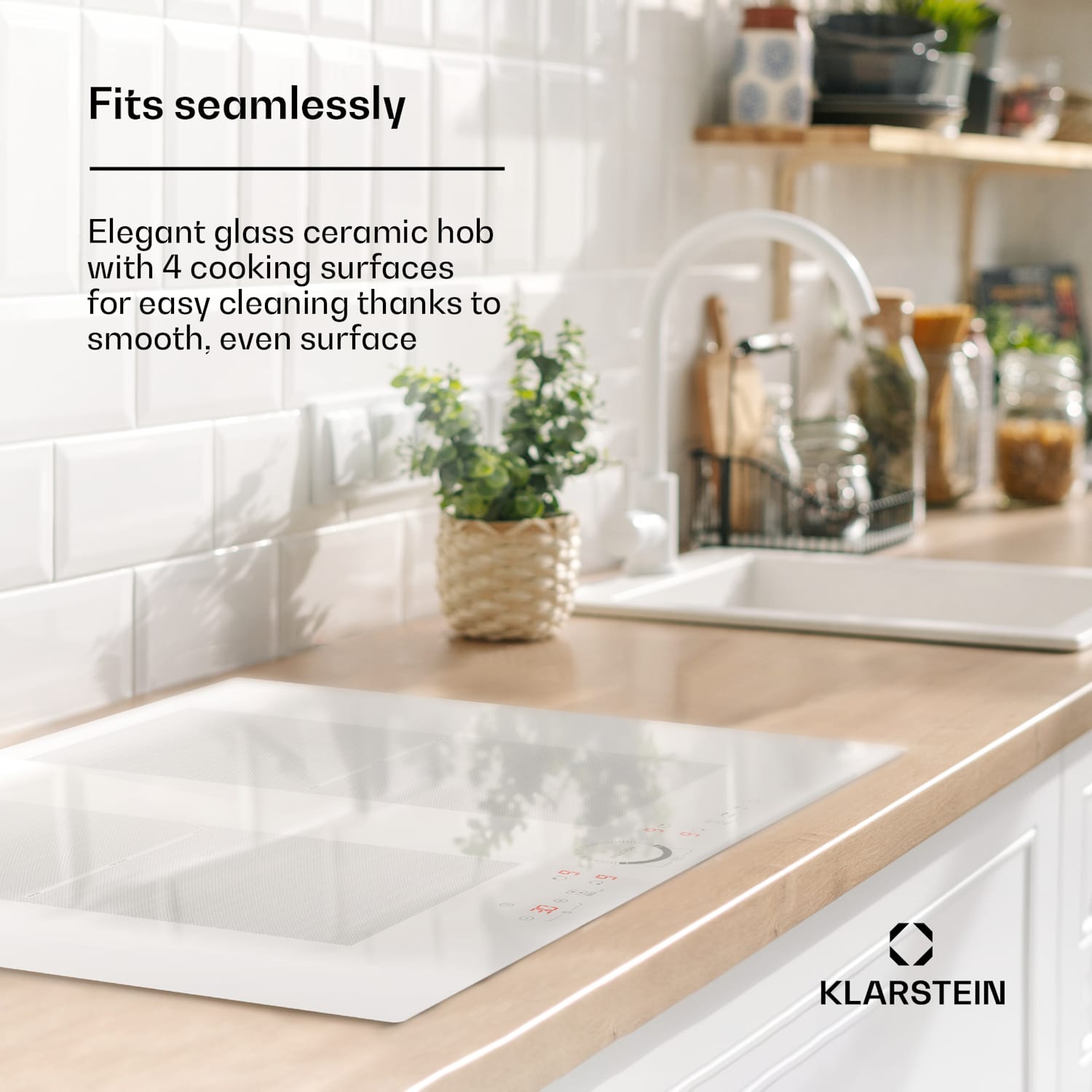 Delicatessa 70 Flex, beépíthető indukciós főzőlap, 4 zóna, 7000 W, üvegkerámia Flex | 70 cm | Fehér