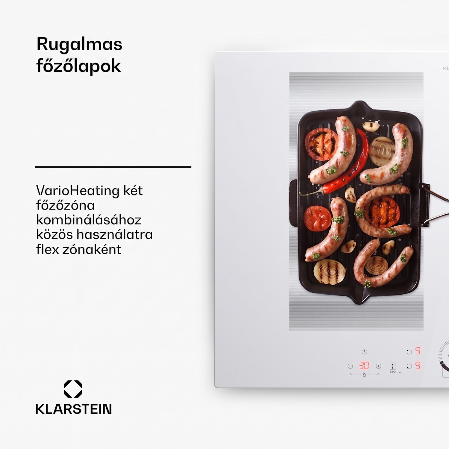 Delicatessa 70 Hybrid, beépített indukciós főzőlap, 4 zóna, 7000 W, üvegkerámia Hybrid | 70 cm | Fehér