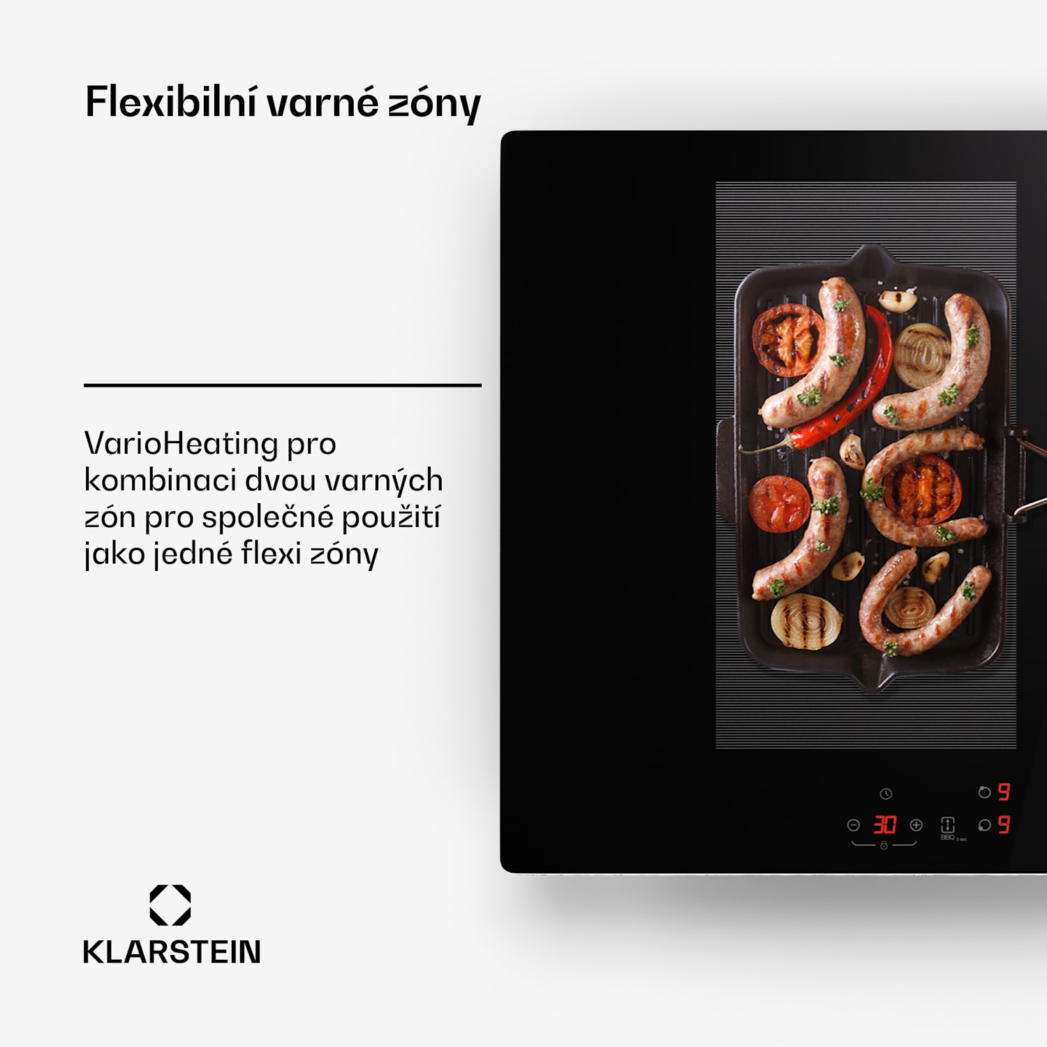 Delicatessa 77 Flex, vestavná indukční varná deska, 4 zóny, 7000 W, sklokeramika Flex | 77 cm | Černá