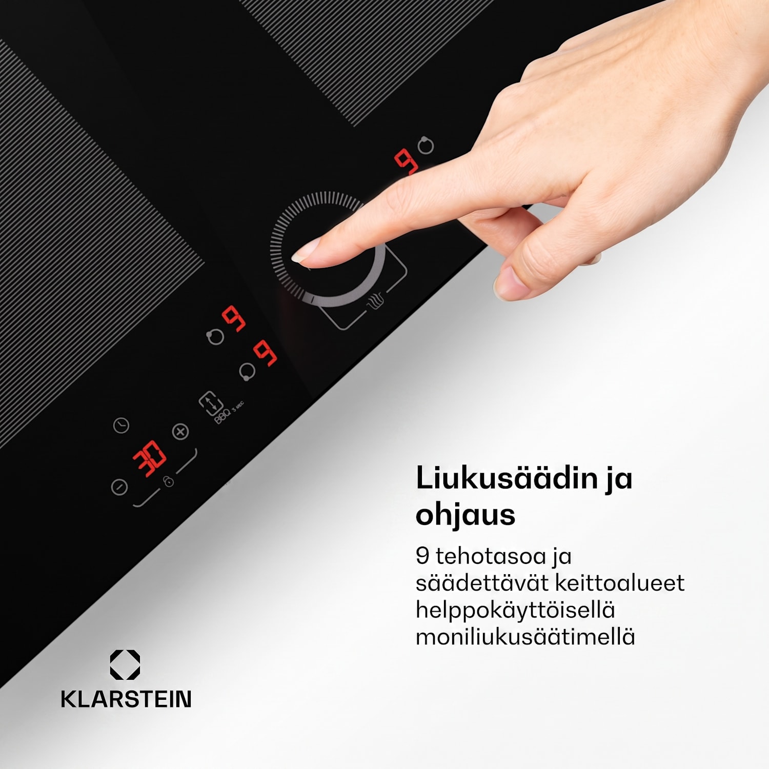 Delicatessa 77 Flex integroitava liesitaso induktio 4 aluetta 7000 W lasikeramiikka 77 cm | 2 Joustoaluetta | Musta