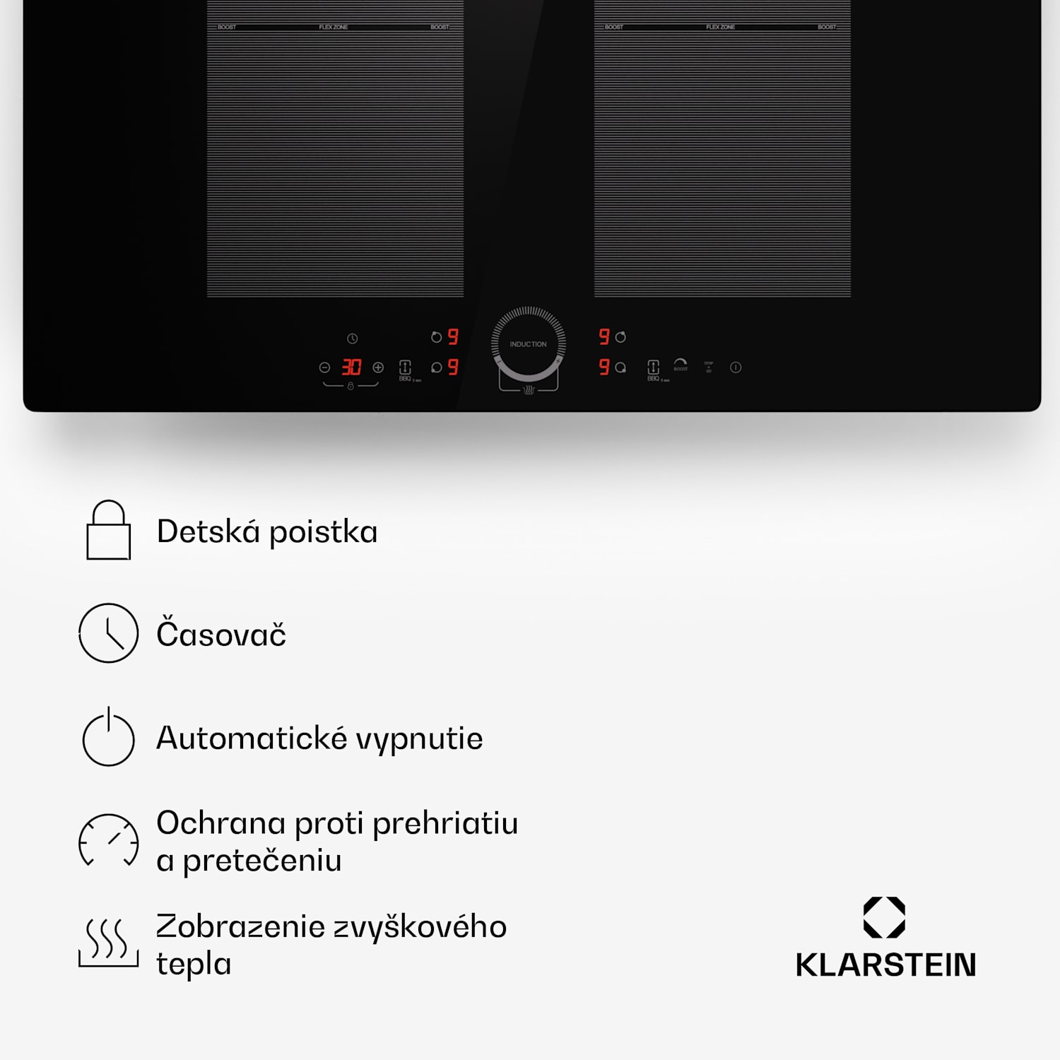 Delicatessa 77 Flex vstavaná indukčná varná doska 4 zóny 7000 W sklokeramika Flex | 77 cm | Čierna