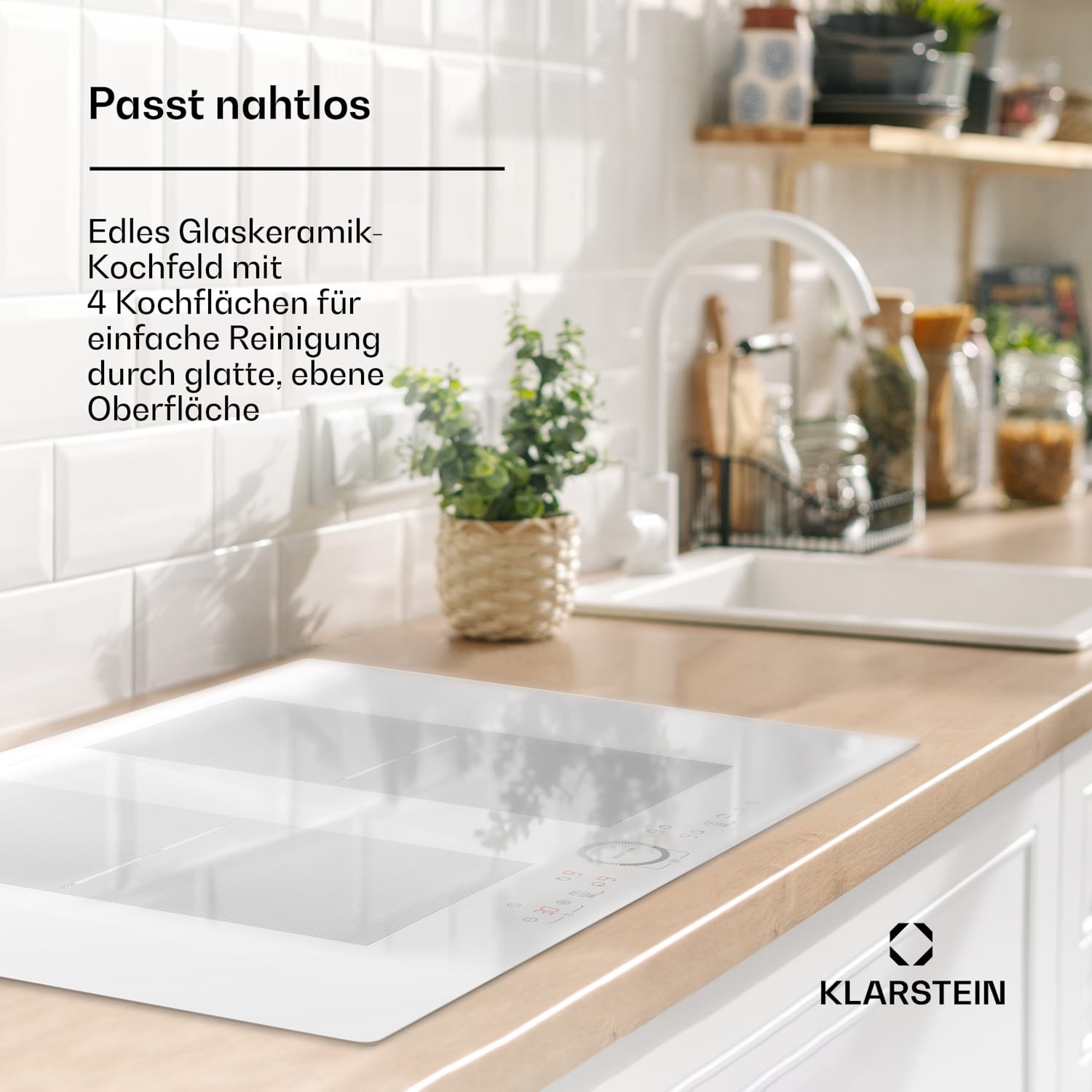 Delicatessa 77 Flex - Piano cottura a induzione da incasso, 4 zone, 7000 W, vetroceramica Flex | 77 cm | Bianco