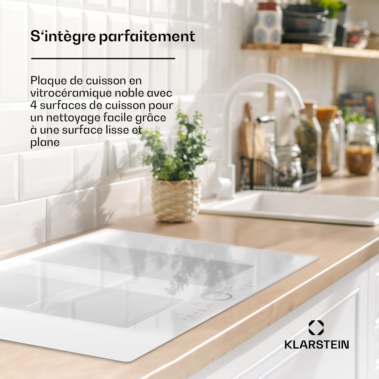 Delicatessa 77 Flex inbouwkookplaat inductie 4 zones 7000 W glaskeramiek Flex | 77 cm | Wit