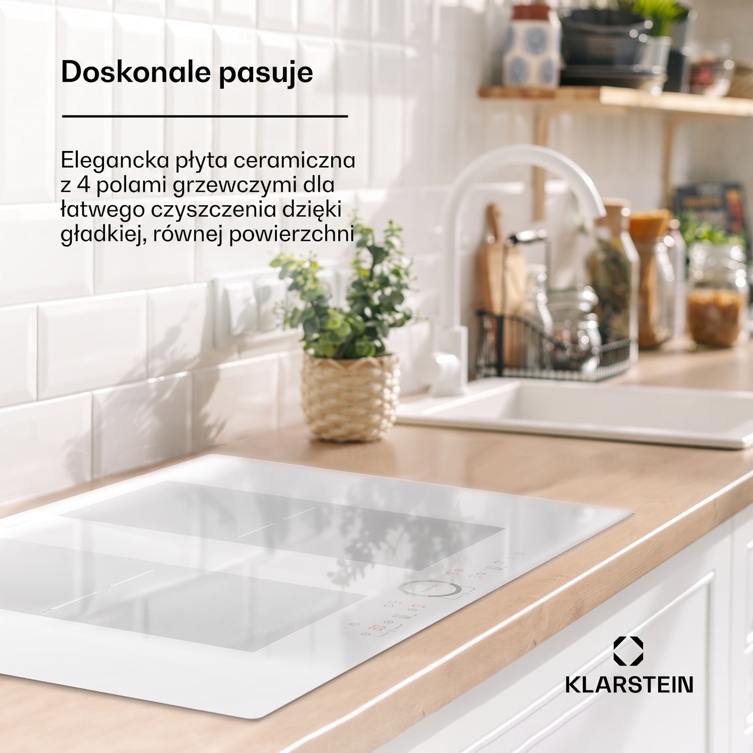 Delicatessa 77 Flex płyta indukcyjna do zabudowy, 4 pola grzewcze, 7000 W Flex | 77 cm | Biały