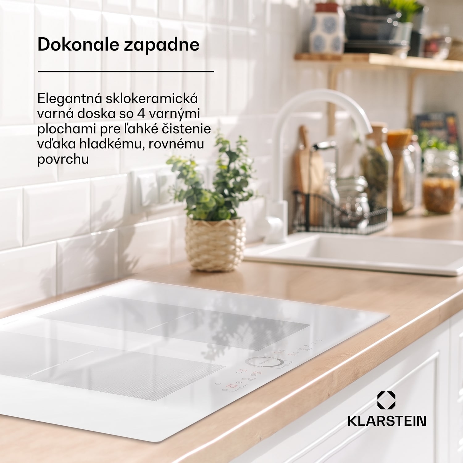 Delicatessa 77 Flex vstavaná indukčná varná doska 4 zóny 7000 W  Flex | 77 cm | Biela