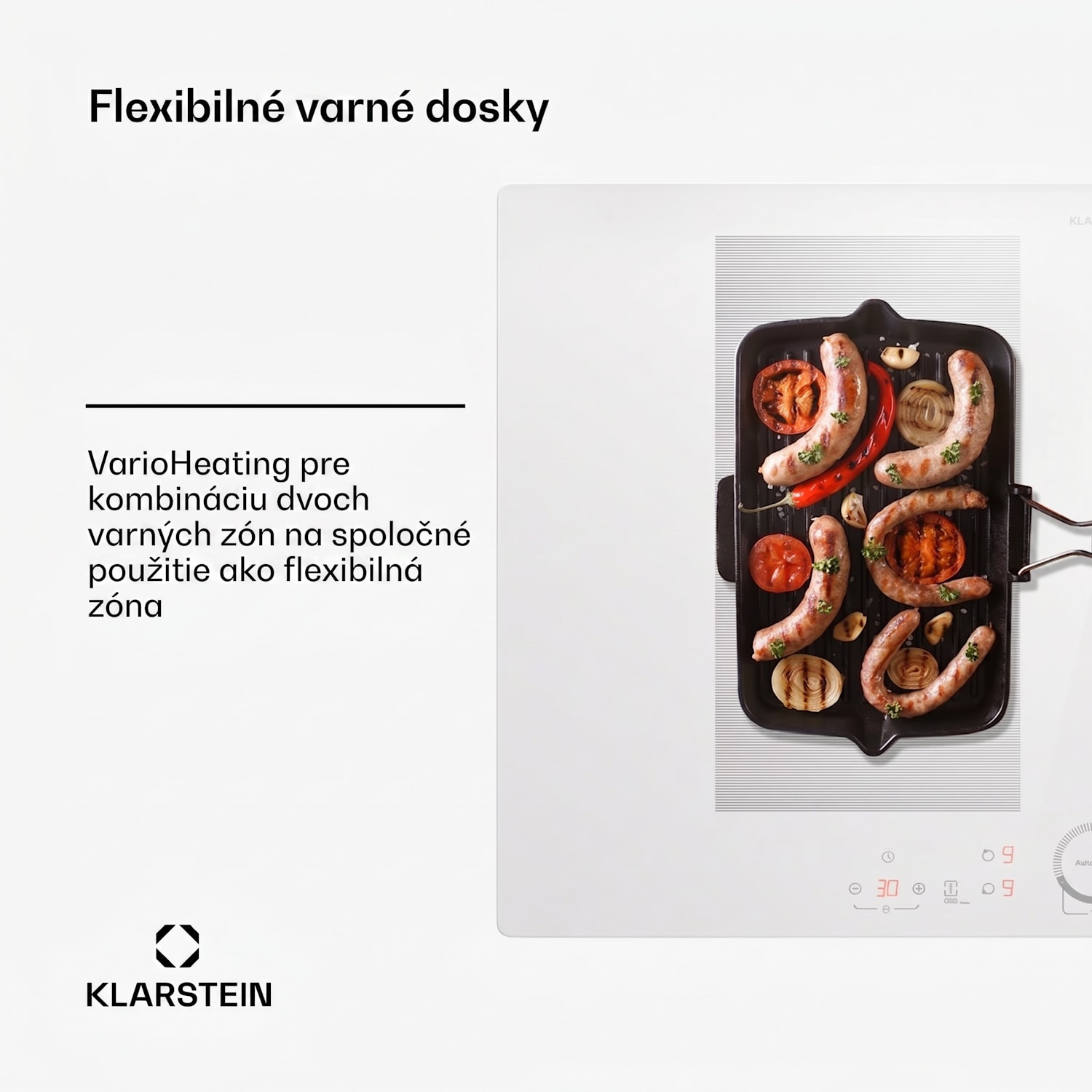 Delicatessa 77 Flex vstavaná indukčná varná doska 4 zóny 7000 W  Flex | 77 cm | Biela