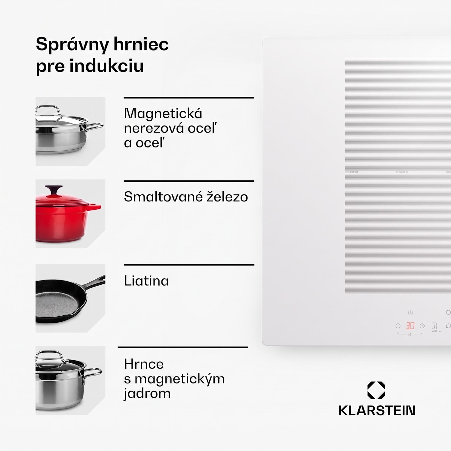 Delicatessa 77 Flex vstavaná indukčná varná doska 4 zóny 7000 W  Flex | 77 cm | Biela