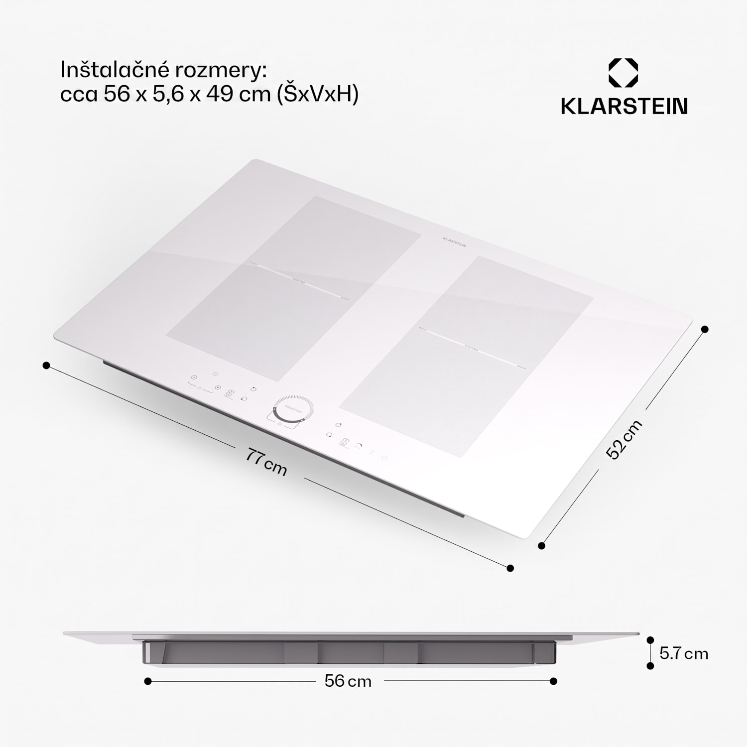 Delicatessa 77 Flex vstavaná indukčná varná doska 4 zóny 7000 W  Flex | 77 cm | Biela