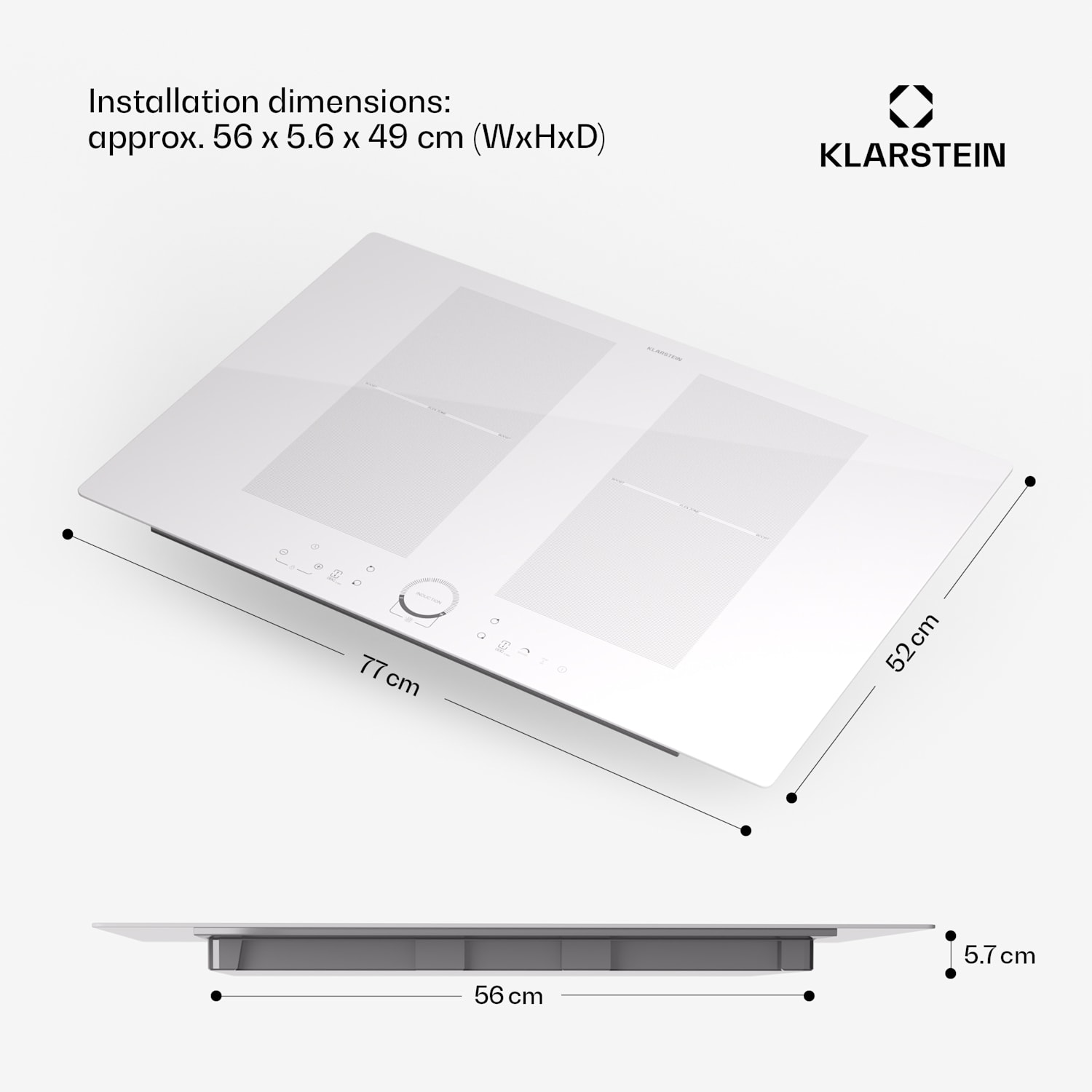Delicatessa 77 Flex, vgradna indukcijska plošča, 4 cone, 7000 W Flex | 77 cm | Bela