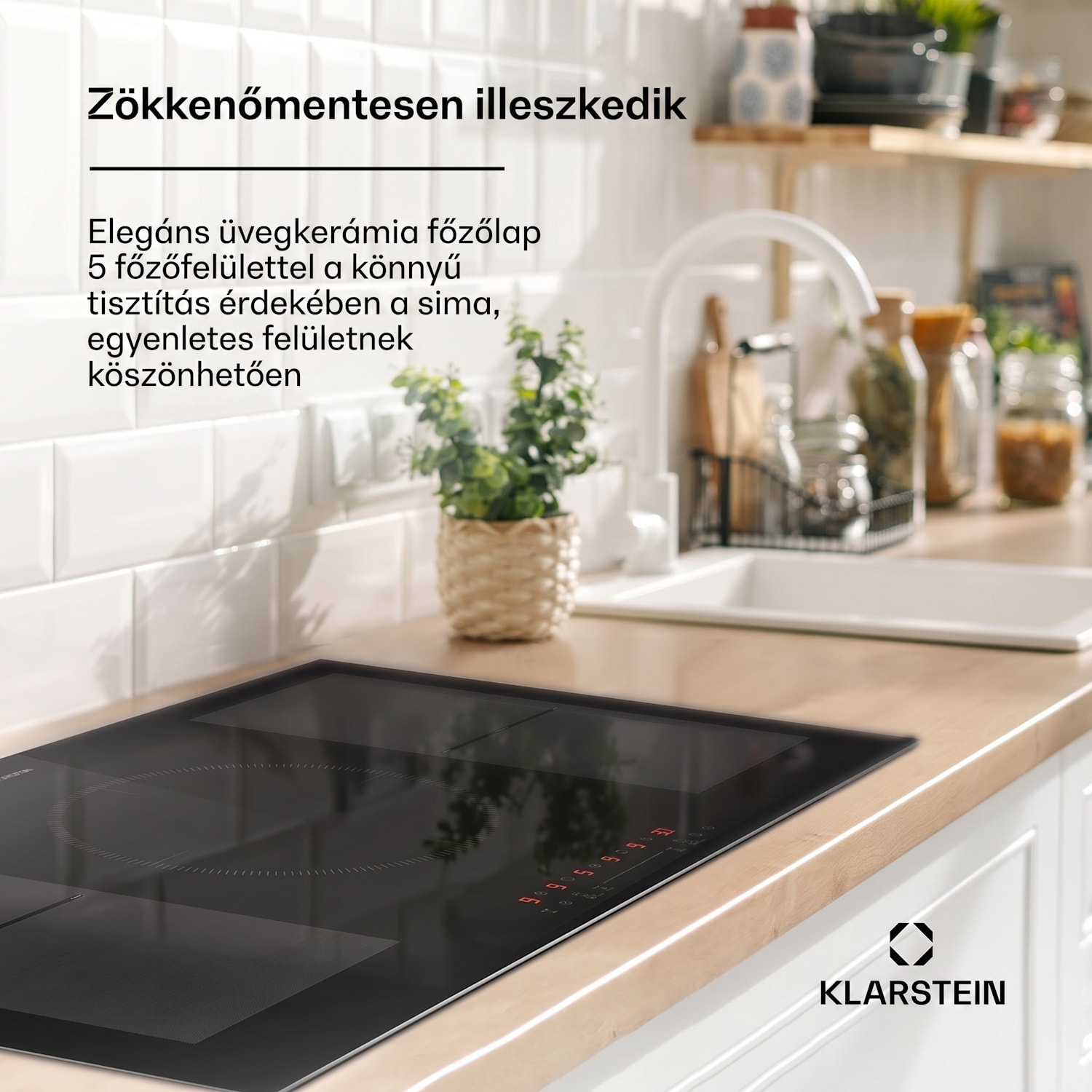 Delicatessa 90 Hybrid Prime beépített indukciós főzőlap 5 zóna, 7200 W önellátó Hybrid | 90 cm | Fekete