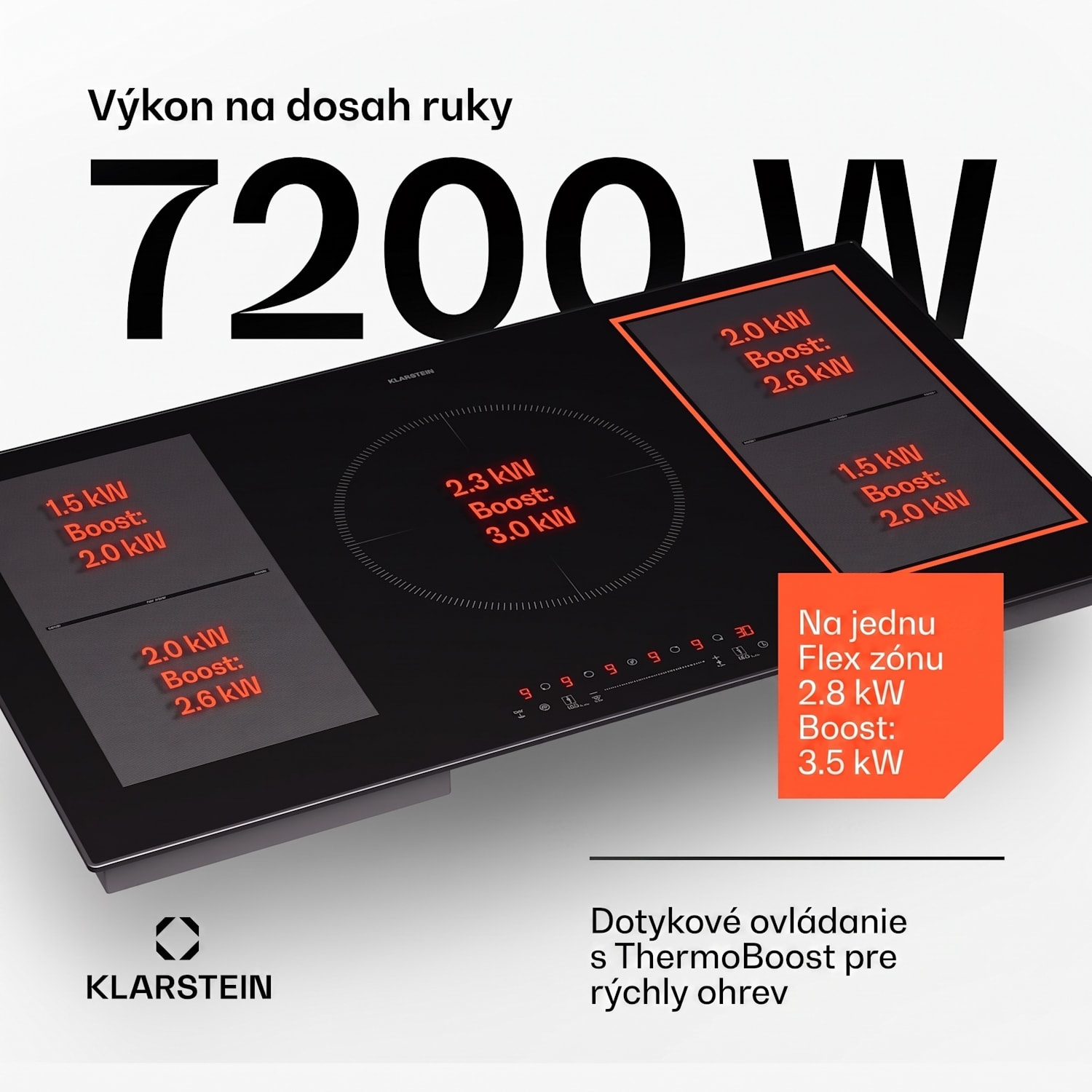 Delicatessa 90 Hybrid Prime vstavaná indukčná varná doska 5 zón 7200 W sebestačná Hybrid | 90 cm | Čierna