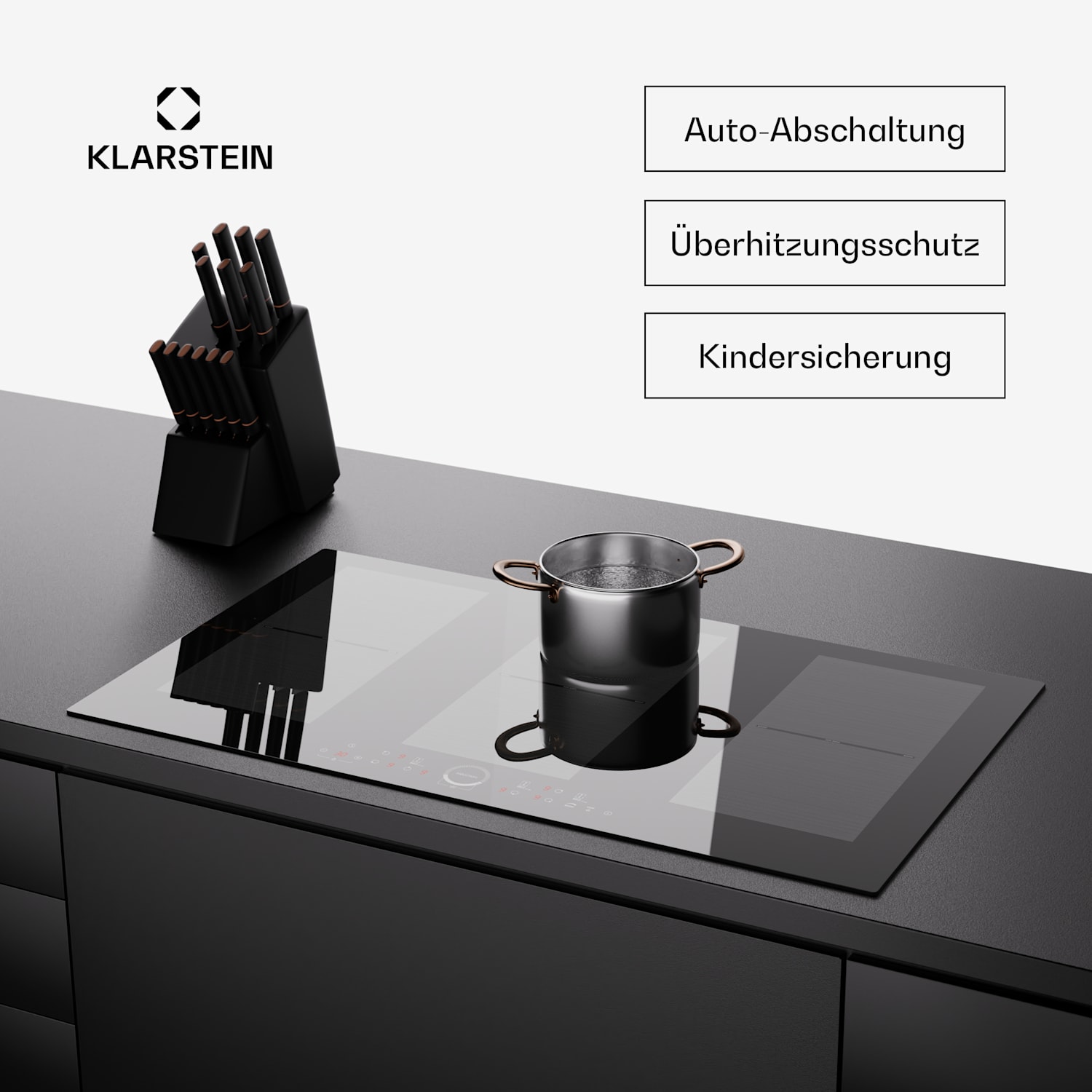 Delicatessa 90 Full Flex - Piano cottura a induzione da incasso, 6 zone, 10500 W, autonomo Full Flex | 90 cm | Nero