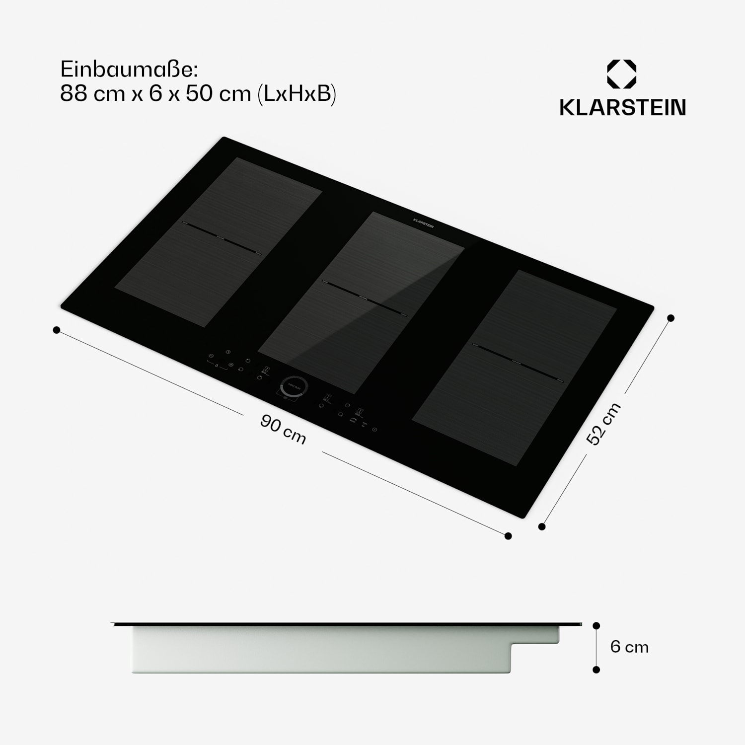 Delicatessa 90 Full Flex - Piano cottura a induzione da incasso, 6 zone, 10500 W, autonomo Full Flex | 90 cm | Nero