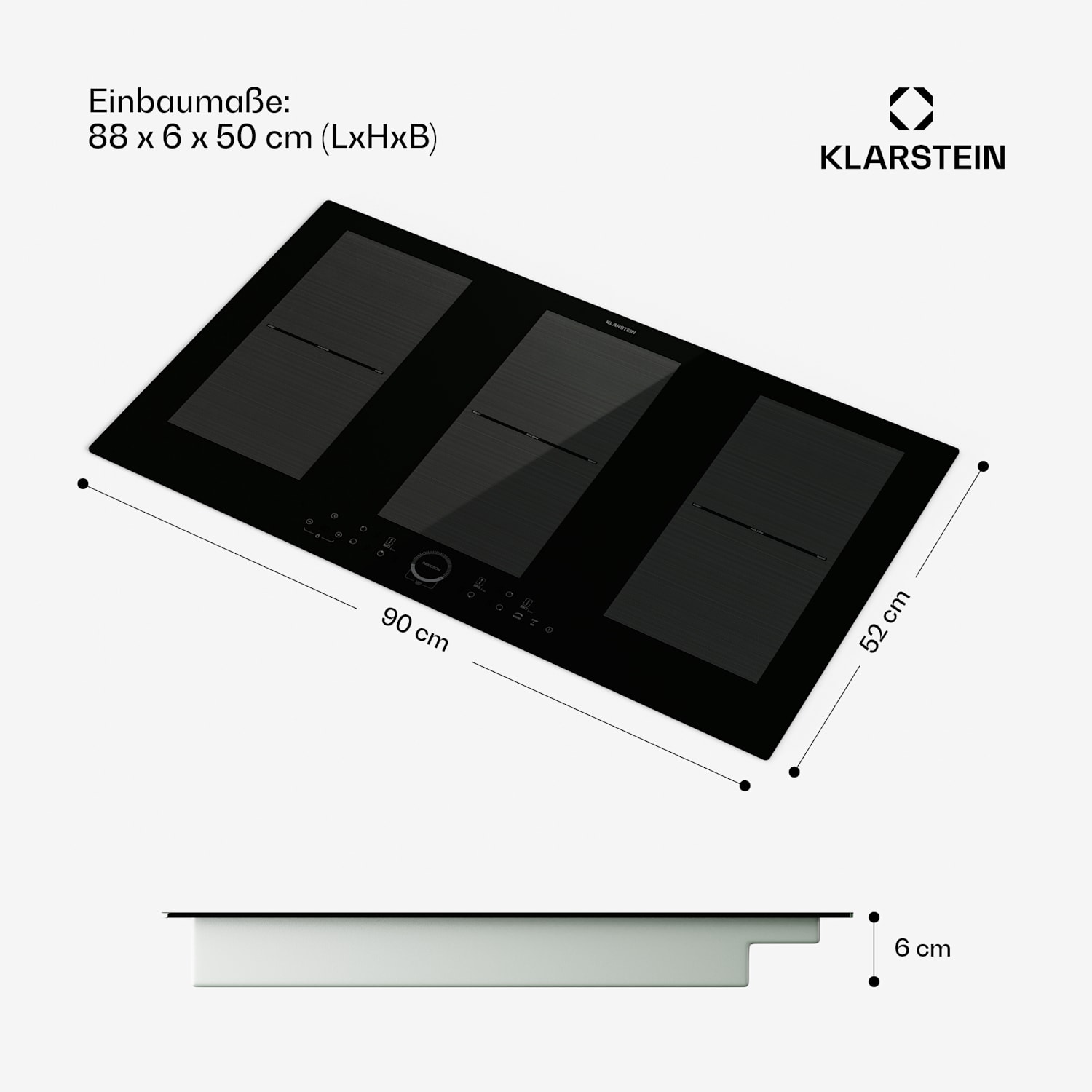 Delicatessa 90 Full Flex Placa de inducción encastrable 6 zonas 10500 W  Full Flex | 90 cm | Negro