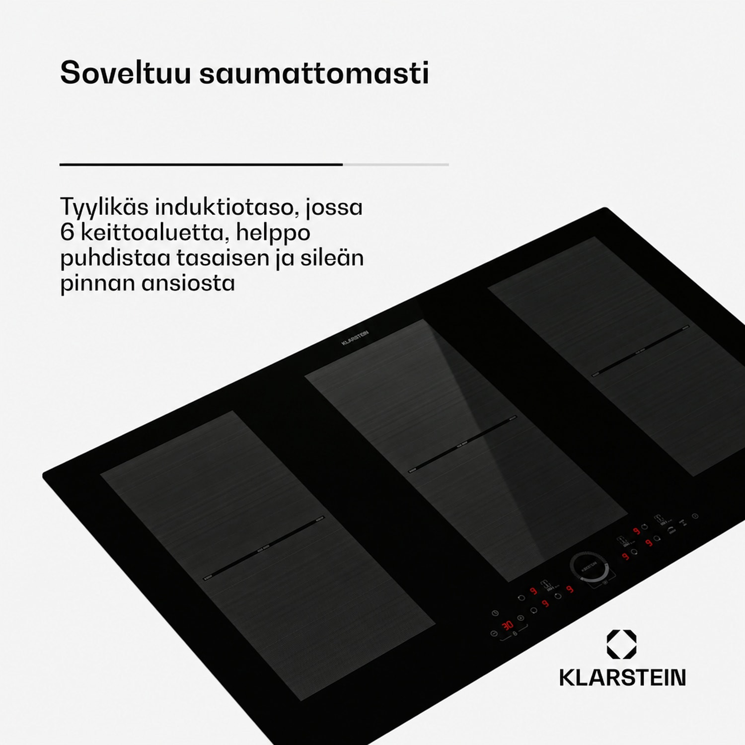 Delicatessa 90 Full Flex integroitava liesi induktio 6 aluetta 10 500 W omavarainen 90 cm | 3 Joustoalue | Musta