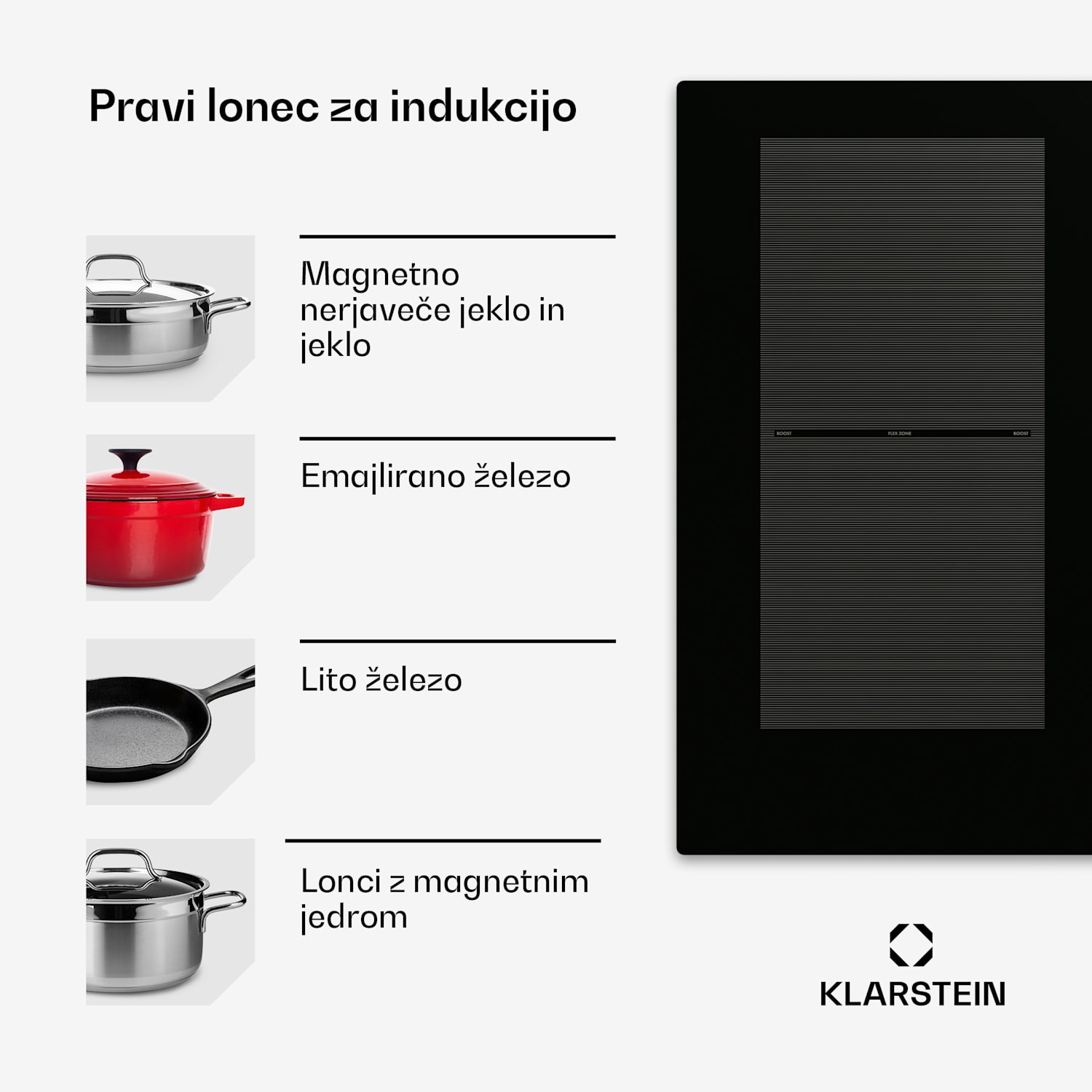 Delicatessa 90 Full Flex, vgradna indukcijska kuhalna plošča, 6 con, 10.500 W, samostojna Full Flex | 90 cm | Črna