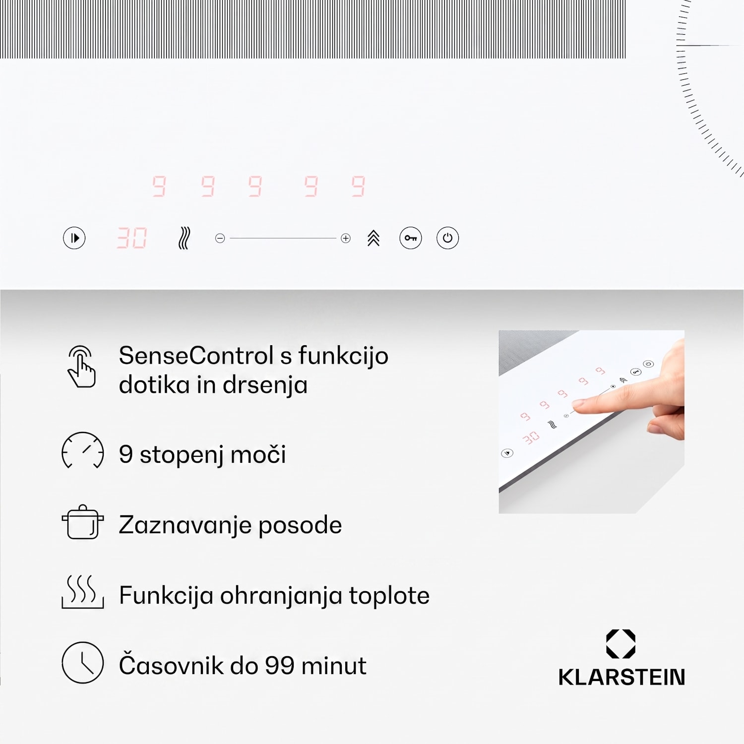Delicatessa 90 Slim Hybrid indukcijska kuhalna plošča 