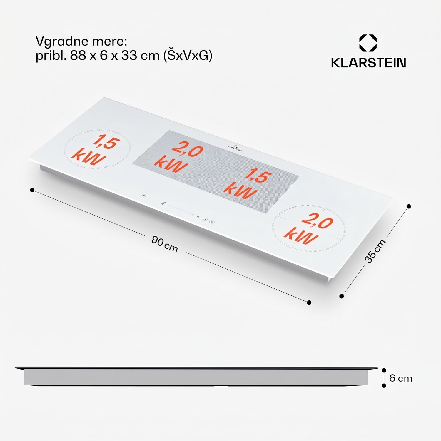 Delicatessa 90 Slim Hybrid indukcijska kuhalna plošča 