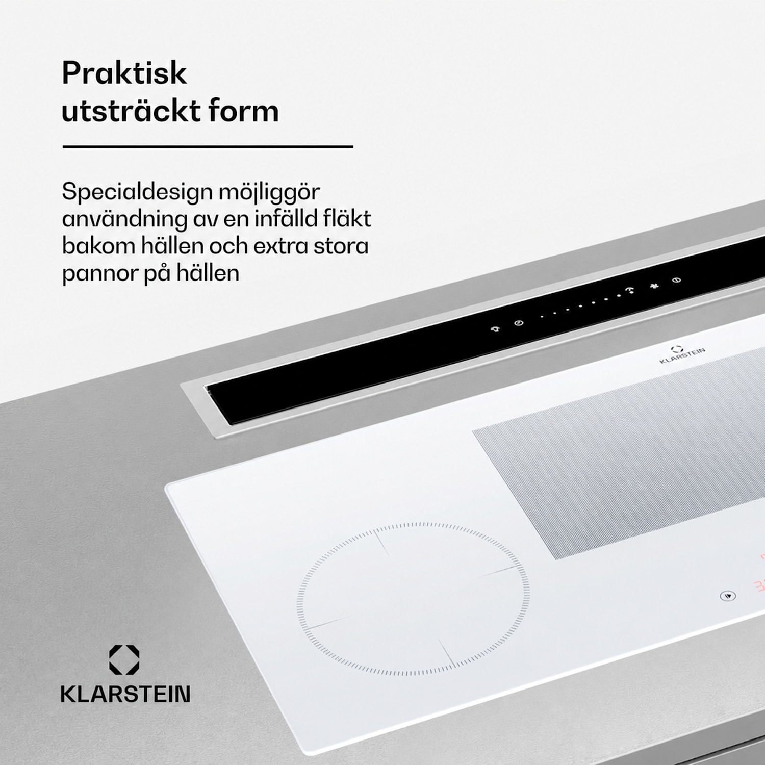 Delicatessa 90 Slim Hybrid induktionshäll 90 cm Slim | 1 Flexzon | Vit