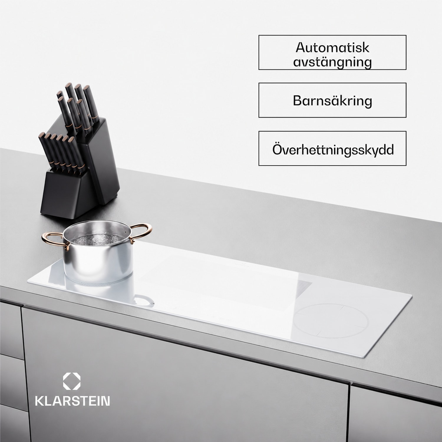 Delicatessa 90 Slim Hybrid induktionshäll 90 cm Slim | 1 Flexzon | Vit