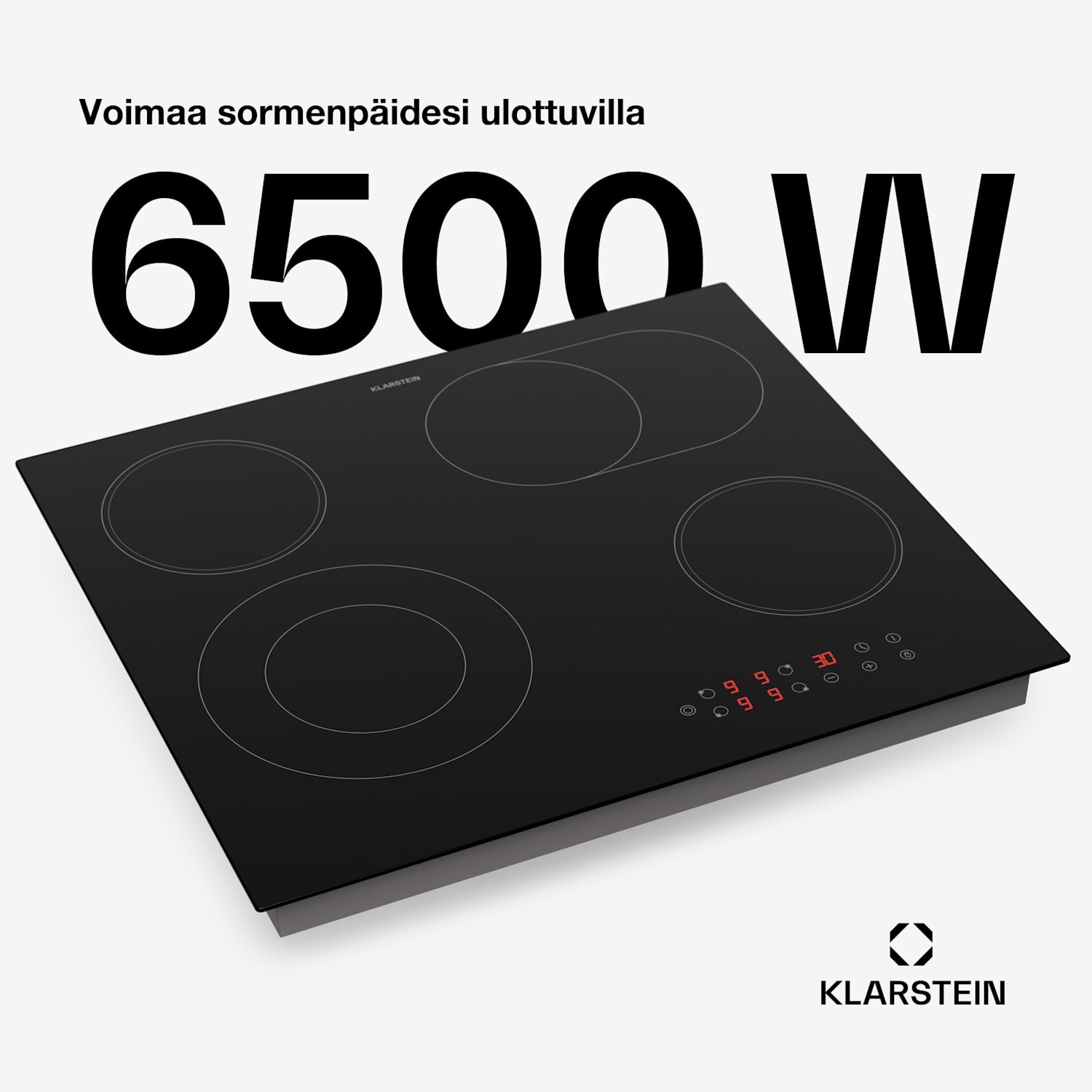 Virtuosa 4 liesitaso 60 cm 6600 W kaksoiskeittoalue Plus-alue ajastin lasikeramiikka 60 cm | Soikea/Kolminkertainen | Kehyksetön