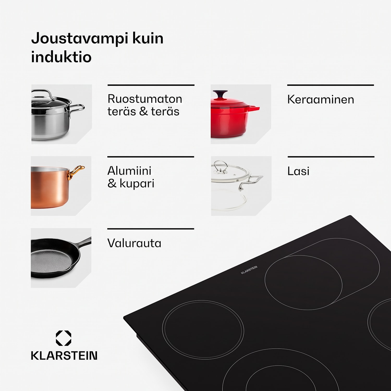 Virtuosa 4 liesitaso 60 cm 6600 W kaksoiskeittoalue Plus-alue ajastin lasikeramiikka 60 cm | Soikea/Kolminkertainen | Kehyksetön