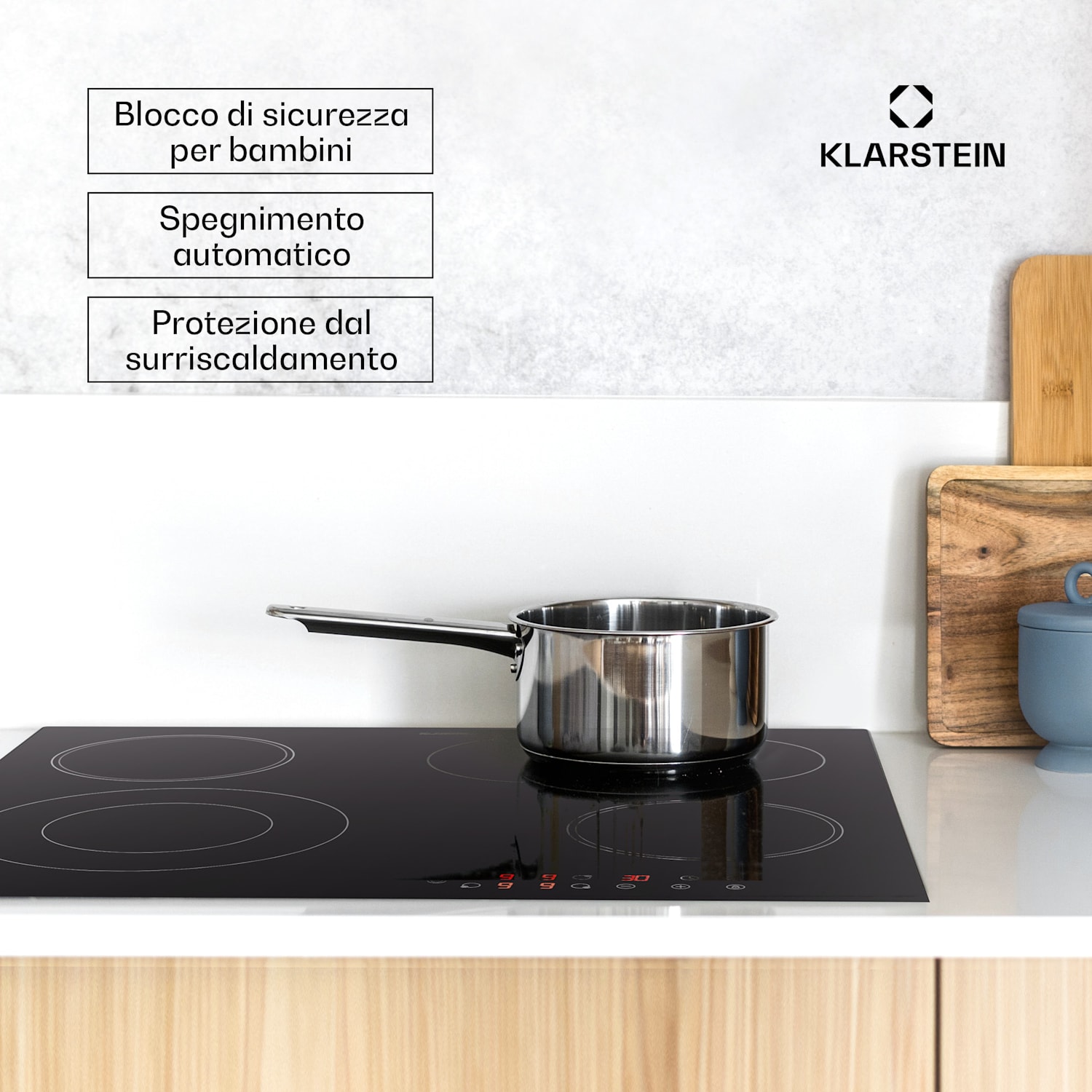 Virtuosa 4 - Piano cottura, 60 cm 6500 W, dualzone, pluszone, timer, vetroceramica 