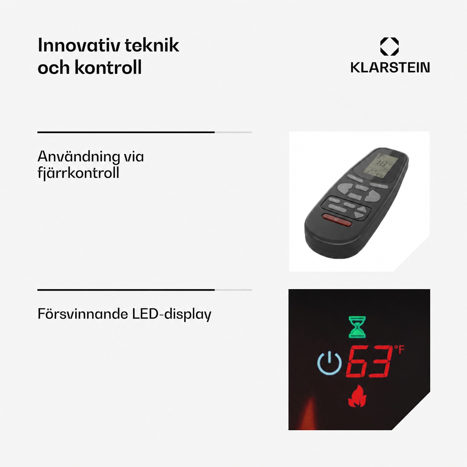 Galeras 152 Elektrisk väggkamin 1800 W LED 152x47x12cm | Nej | Svart
