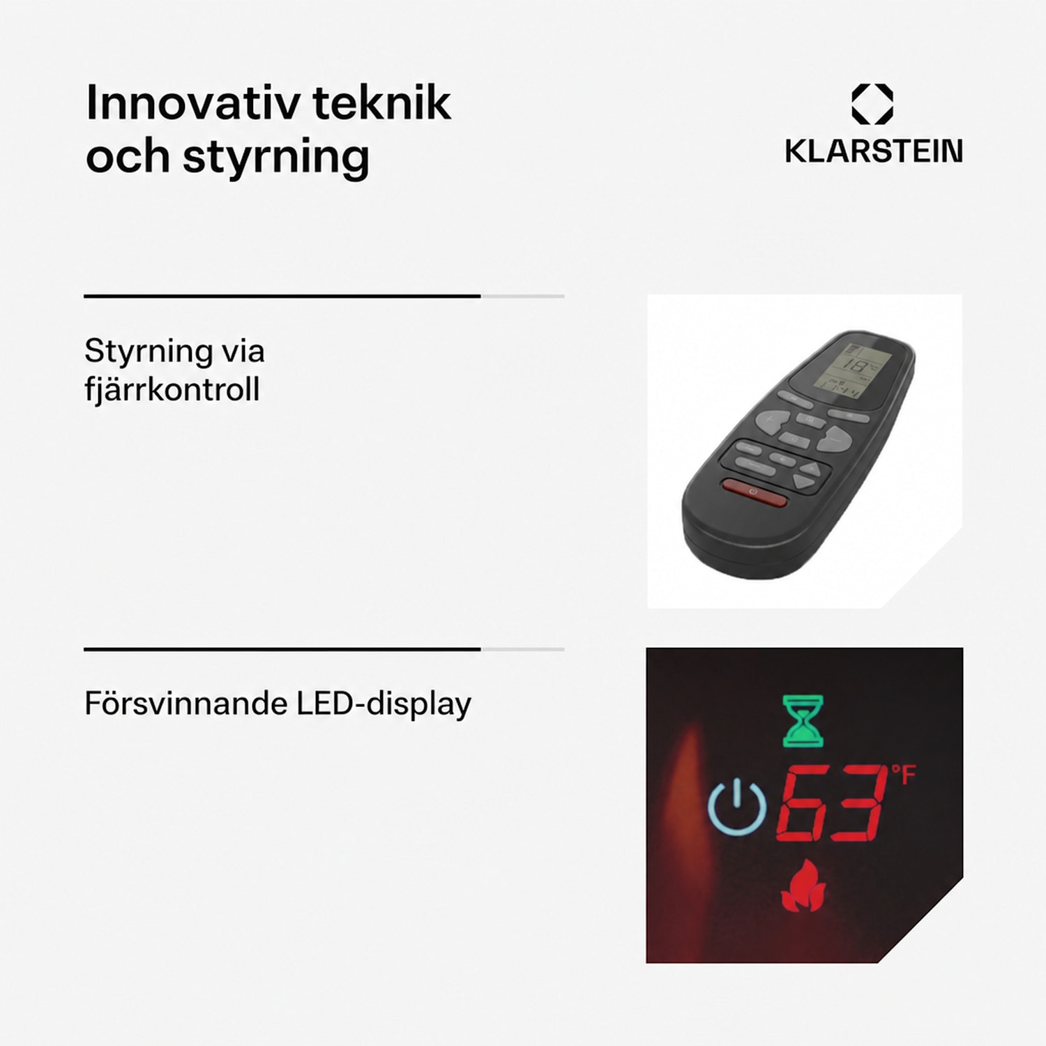 Galeras 178 elektrisk väggkamin 1800 W LED 178x47x12cm | Nej | Svart